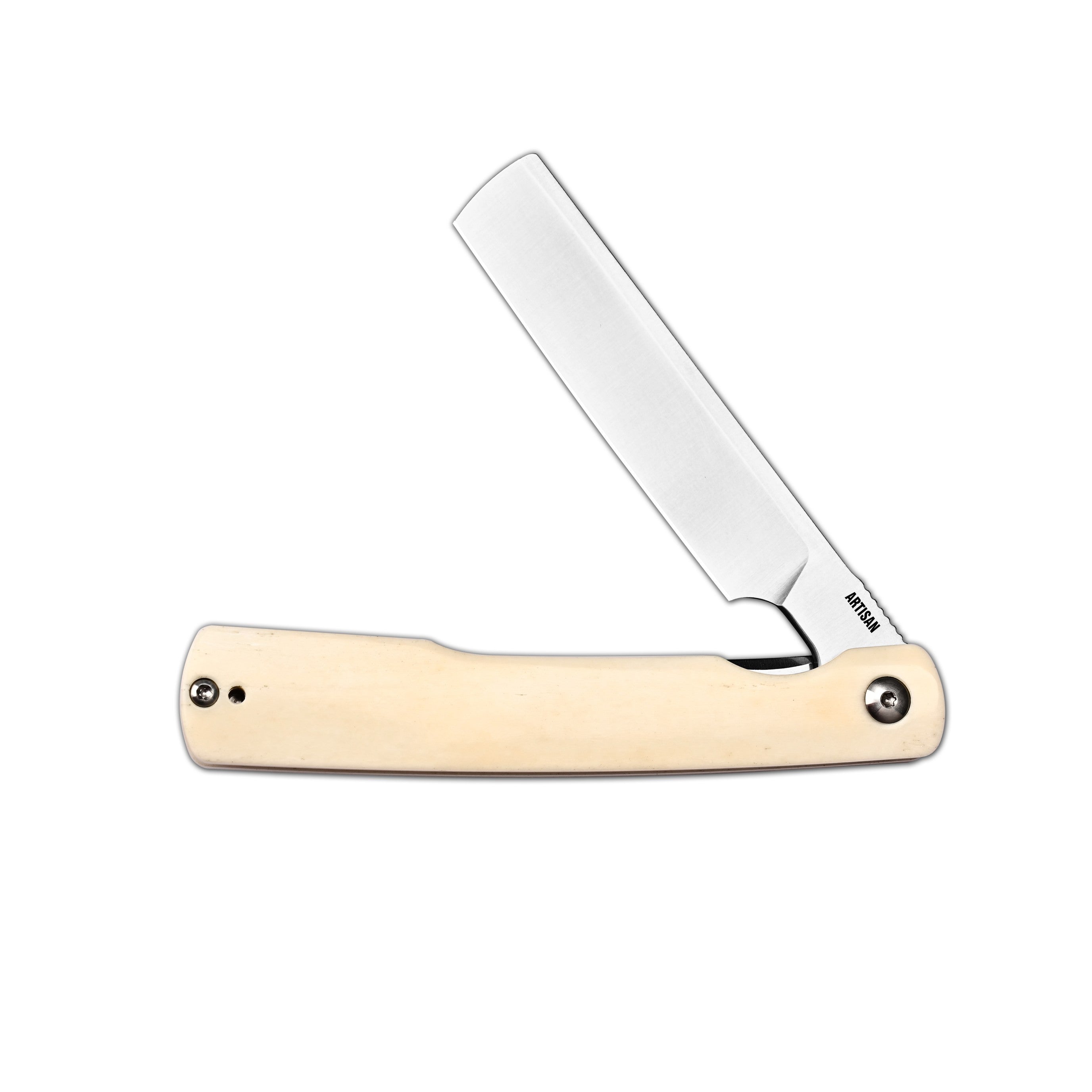 Artisan Cutlery Orthodox V2 Flipper & Liner Lock Knife Bovine Bone Handle (3.54'' Sand Polish CPM S45VN Blade) 1883G-BB (Limited)