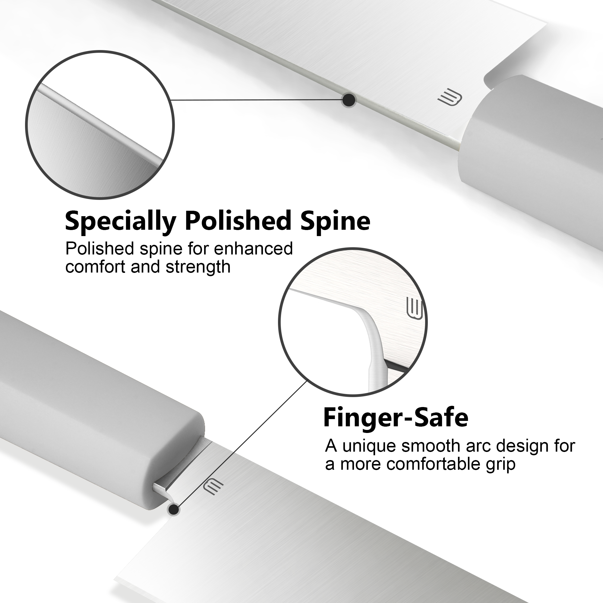 Butterfork Purest 8" handle detail
