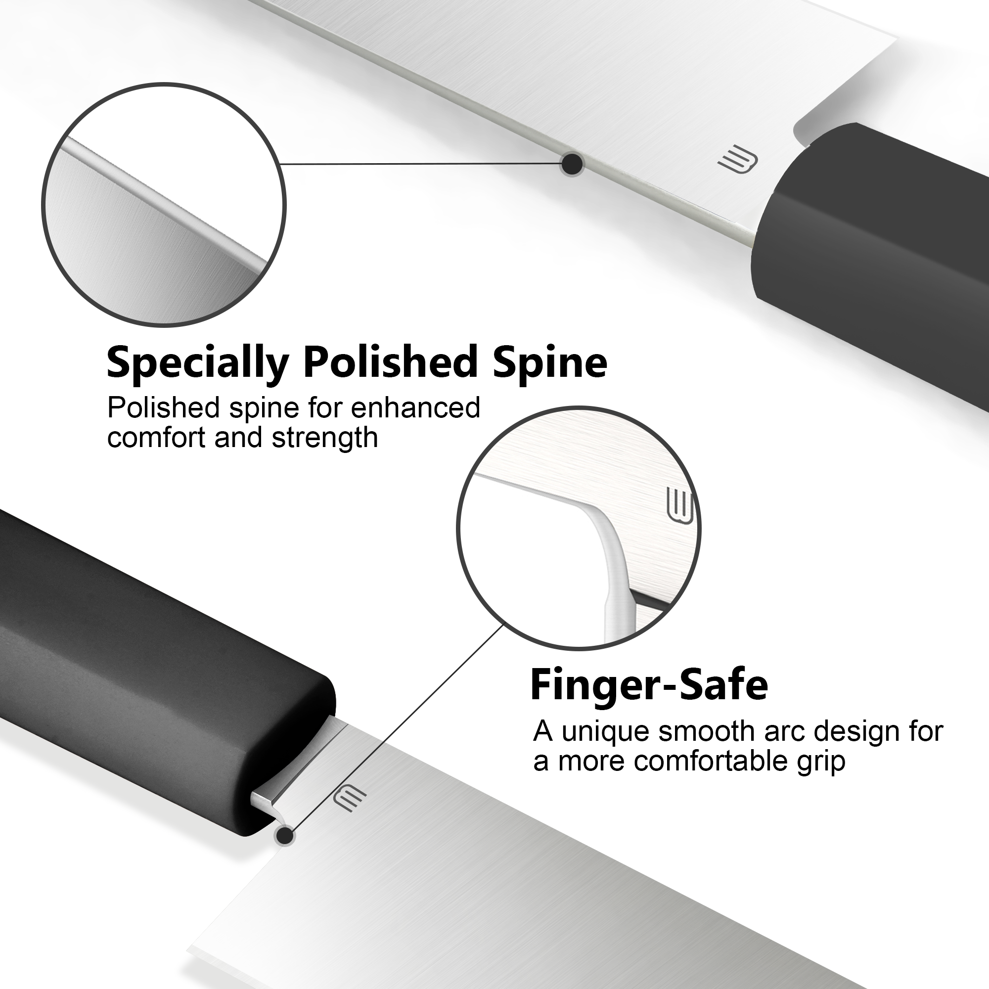 Butterfork Purest 8" handle detail