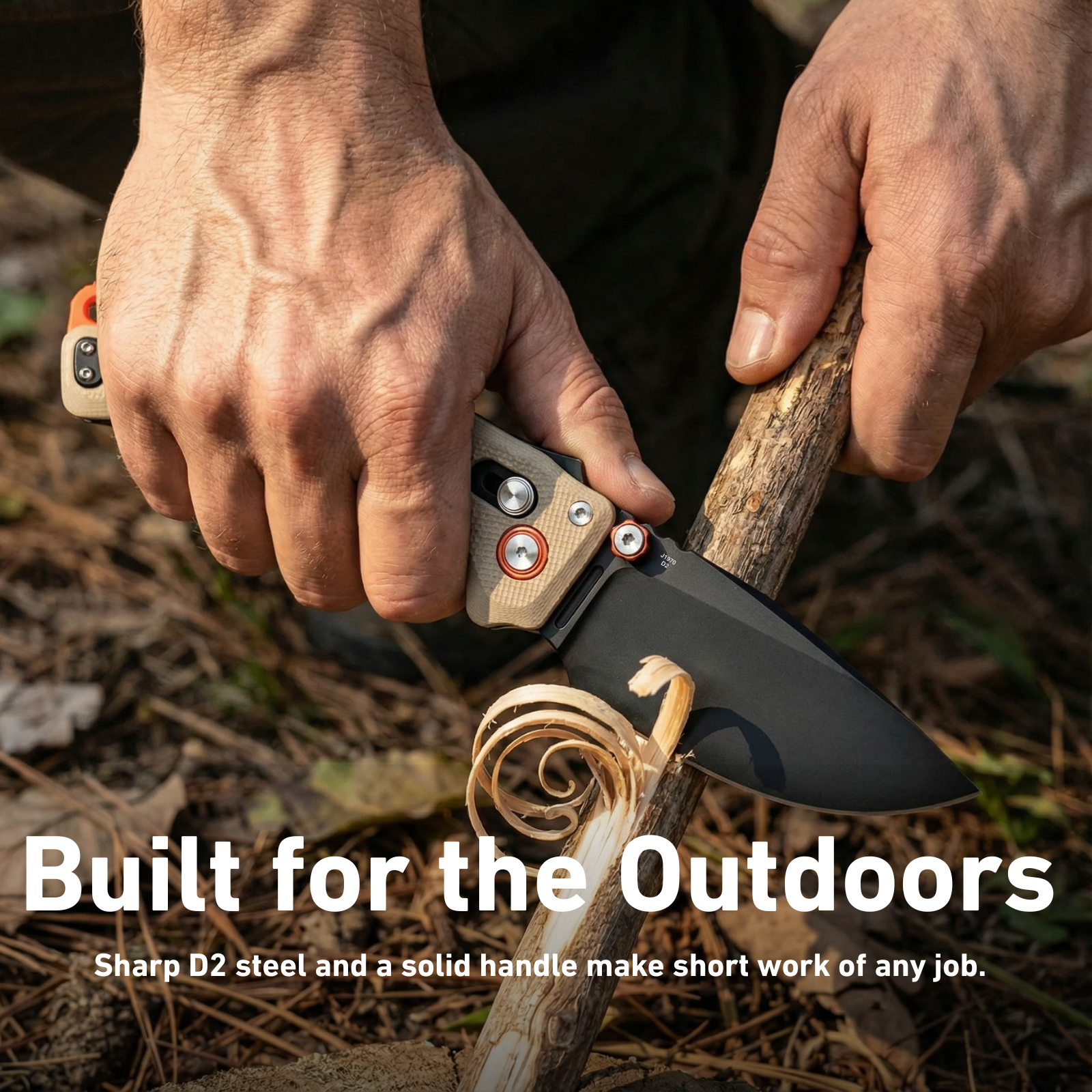 CJRB Doubletap J1970-BDE knife detail