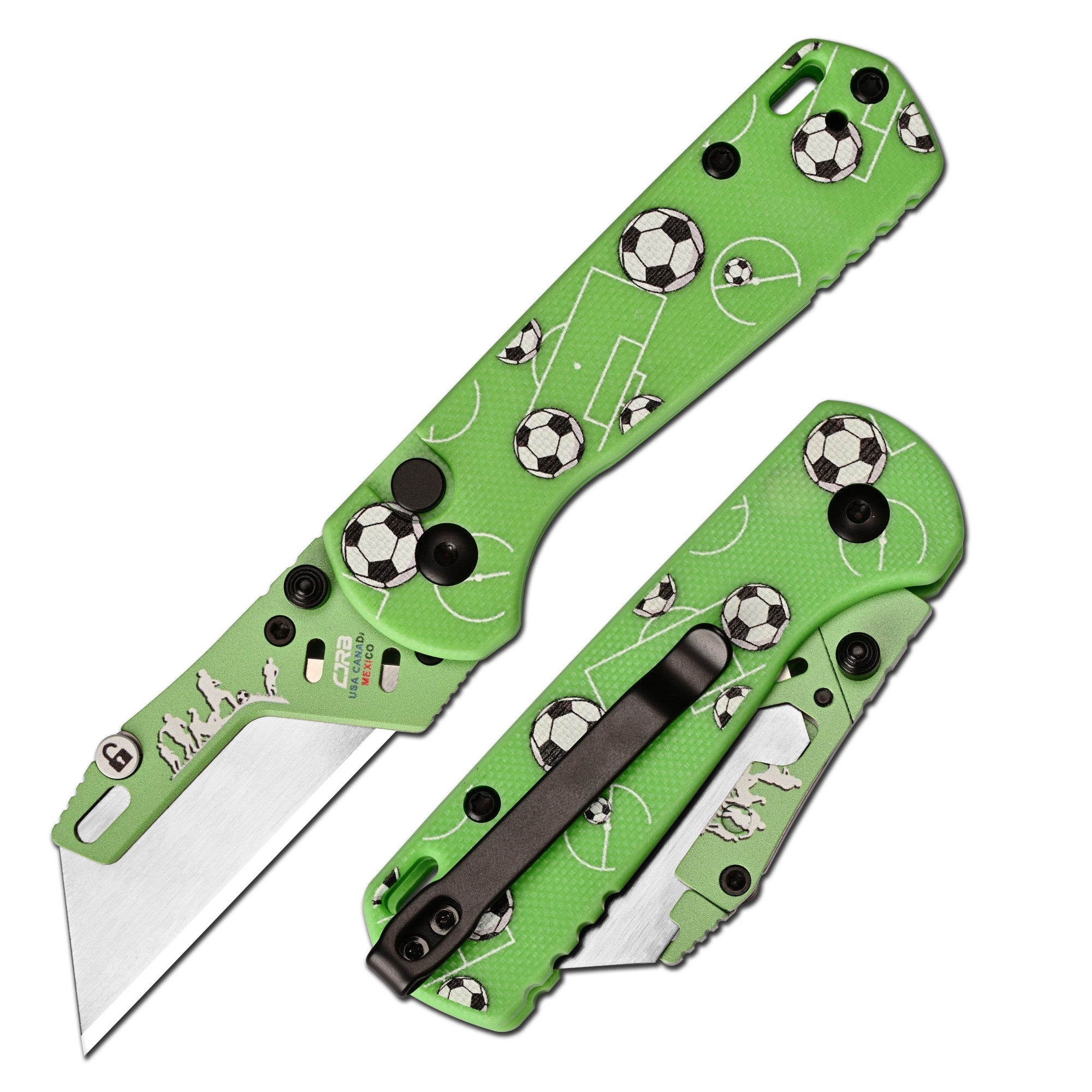 CJRB Boxer J1967-GWC utility knife with green G10 handle