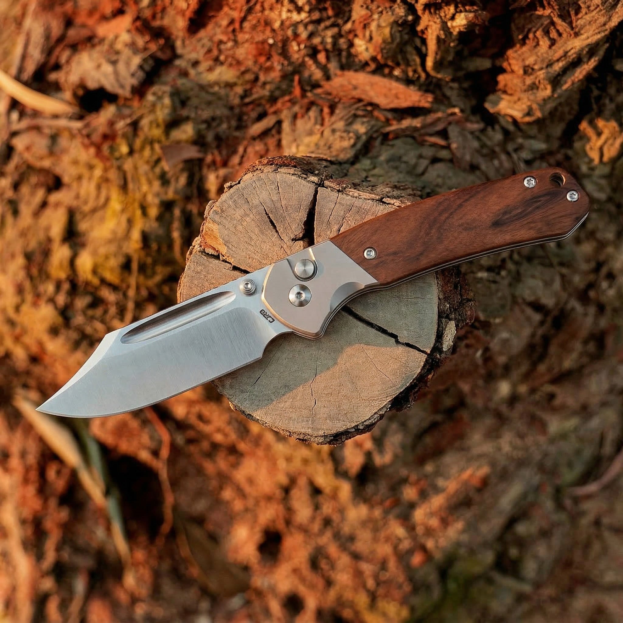 CJRB Bowie Pyrite J1942-RW handle detail