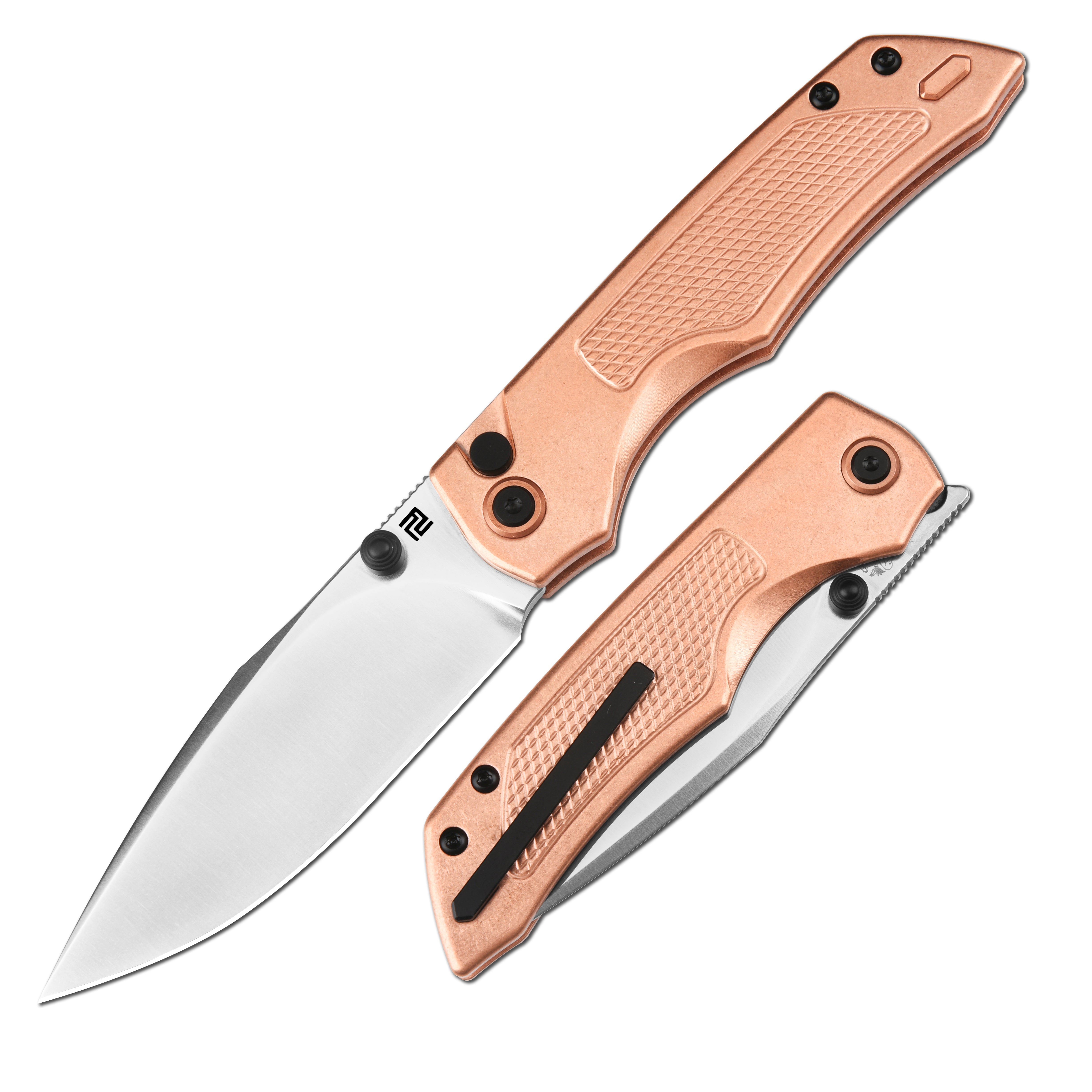 Artisan Cutlery Wizard 1870G folding knife with steel handle
