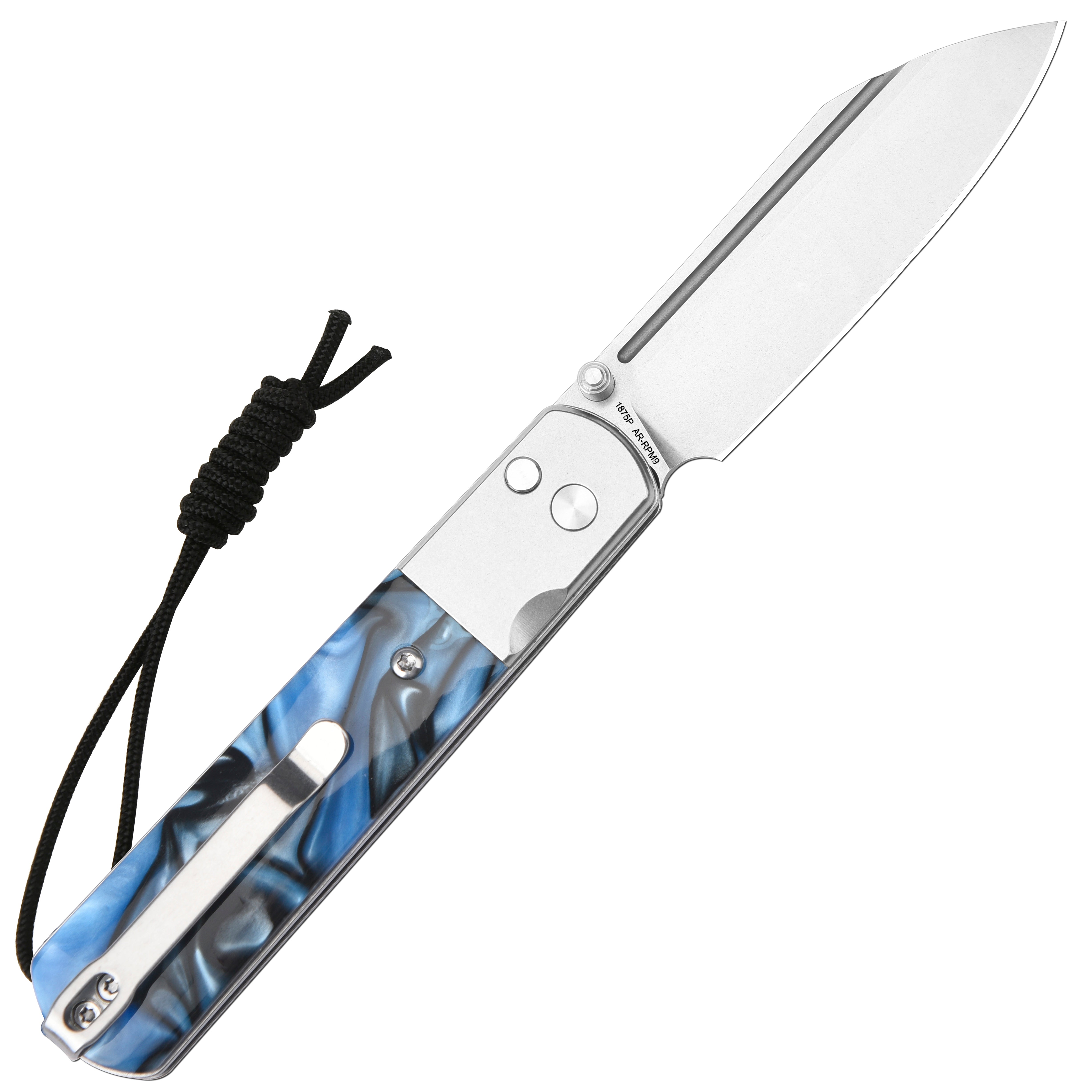 Artisan Cutlery Holm 1875P folding knife with blue steel handle