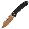 CJRB Bowie Pyrite J1942 folding knife with AR-RPM9 rose gold blade