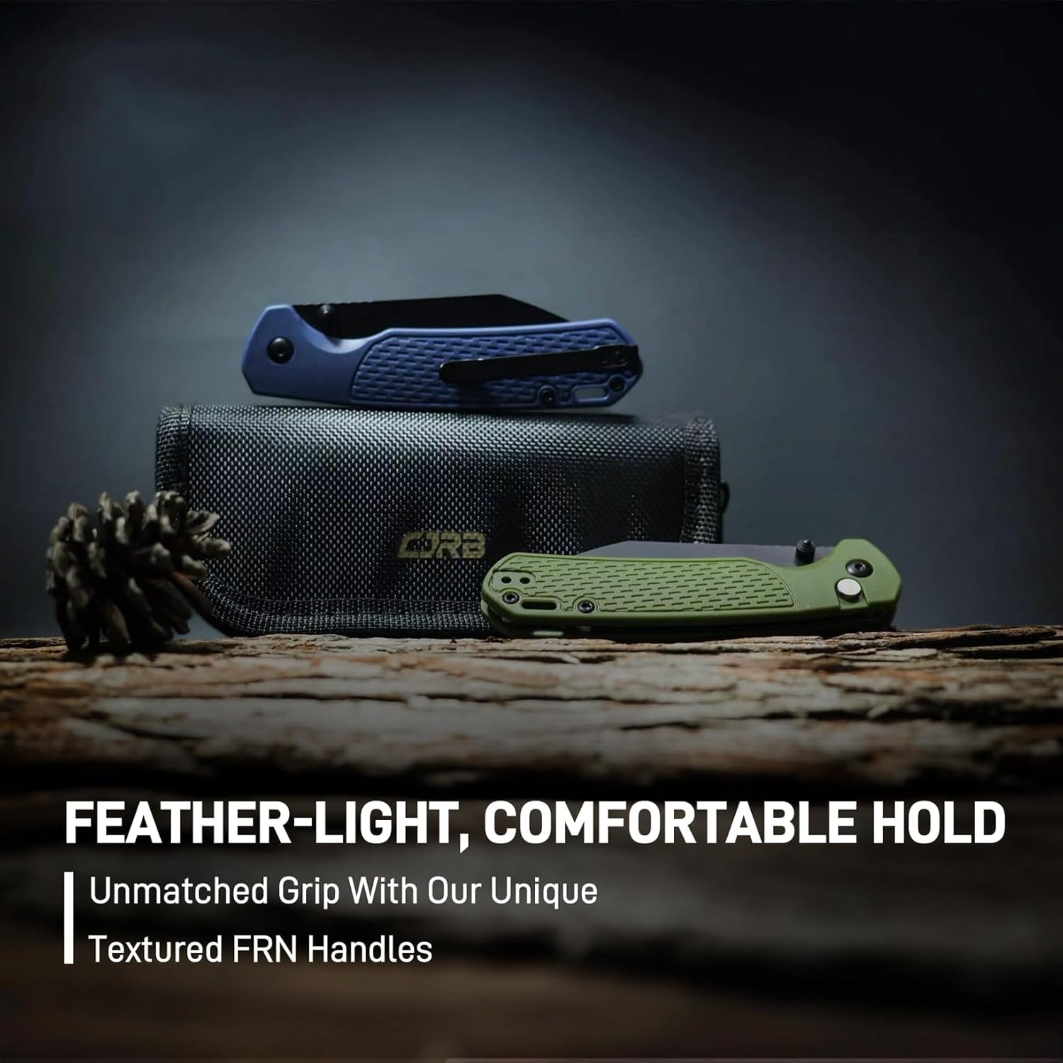 CJRB Pyrite-Light J1945-BGN folding knife with green FRN handle