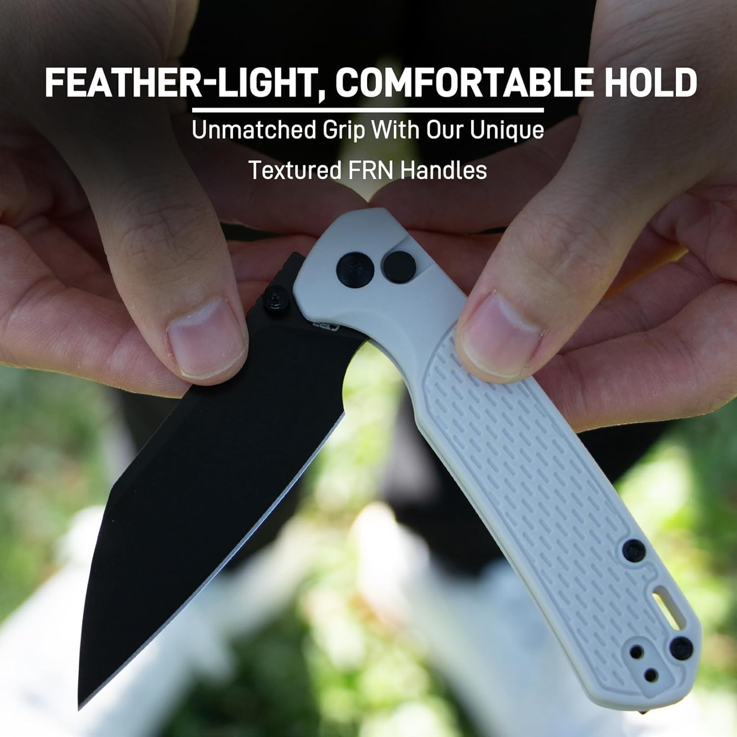 CJRB Pyrite Light J1945-BGY folding knife with black FRN handle