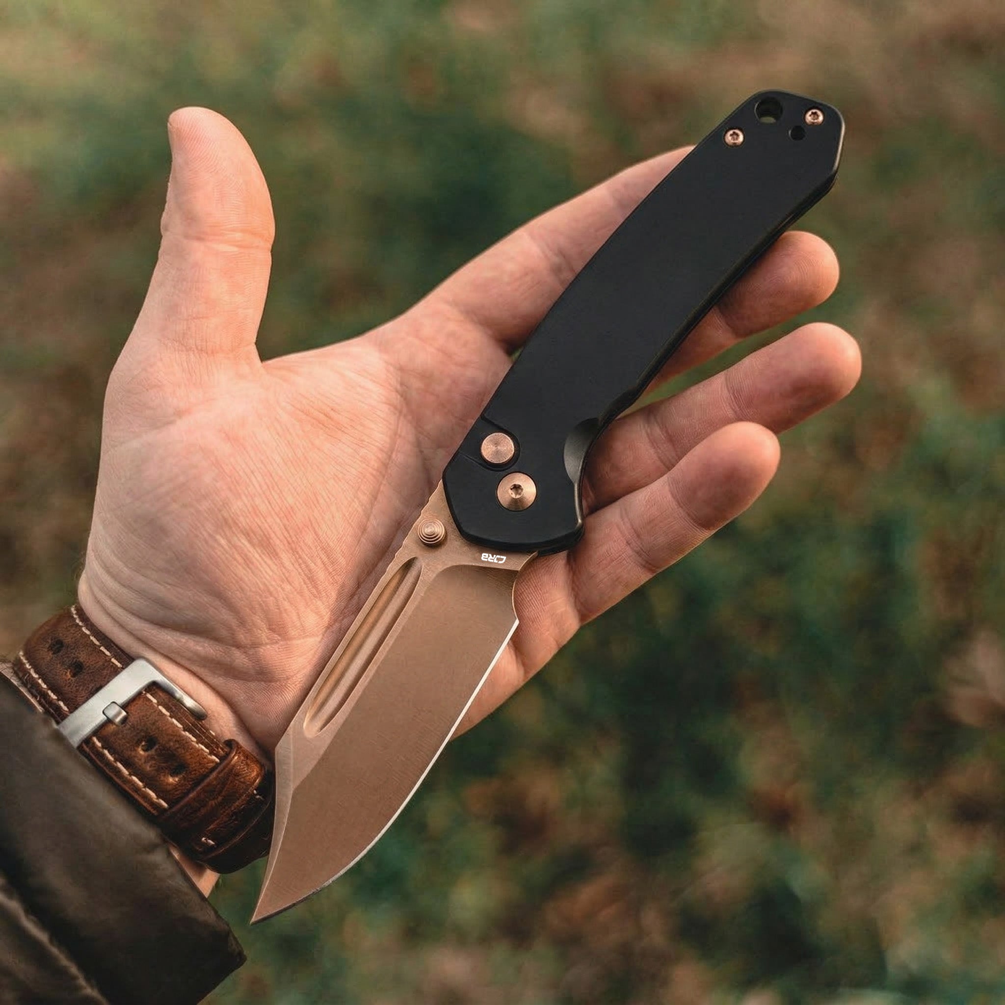 CJRB Bowie Pyrite J1942 handle detail