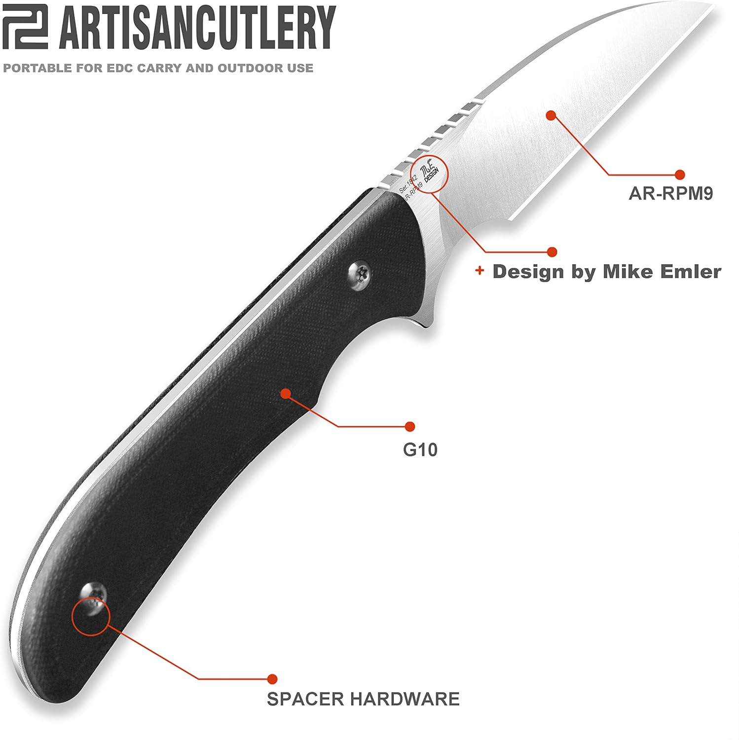 Artisan Cutlery Sea Snake 1842B blade detail