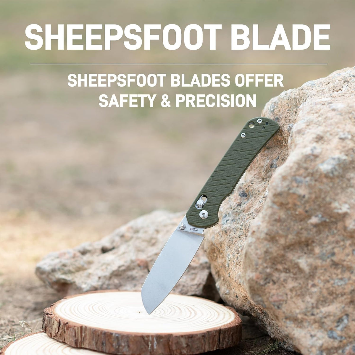 CJRB Lyrid Front Flipper & Crossbar Lock Folding Knife Green G10 Handle (3.15'' Stone Wash AR-RPM9 Steel Blade) J1953-GN