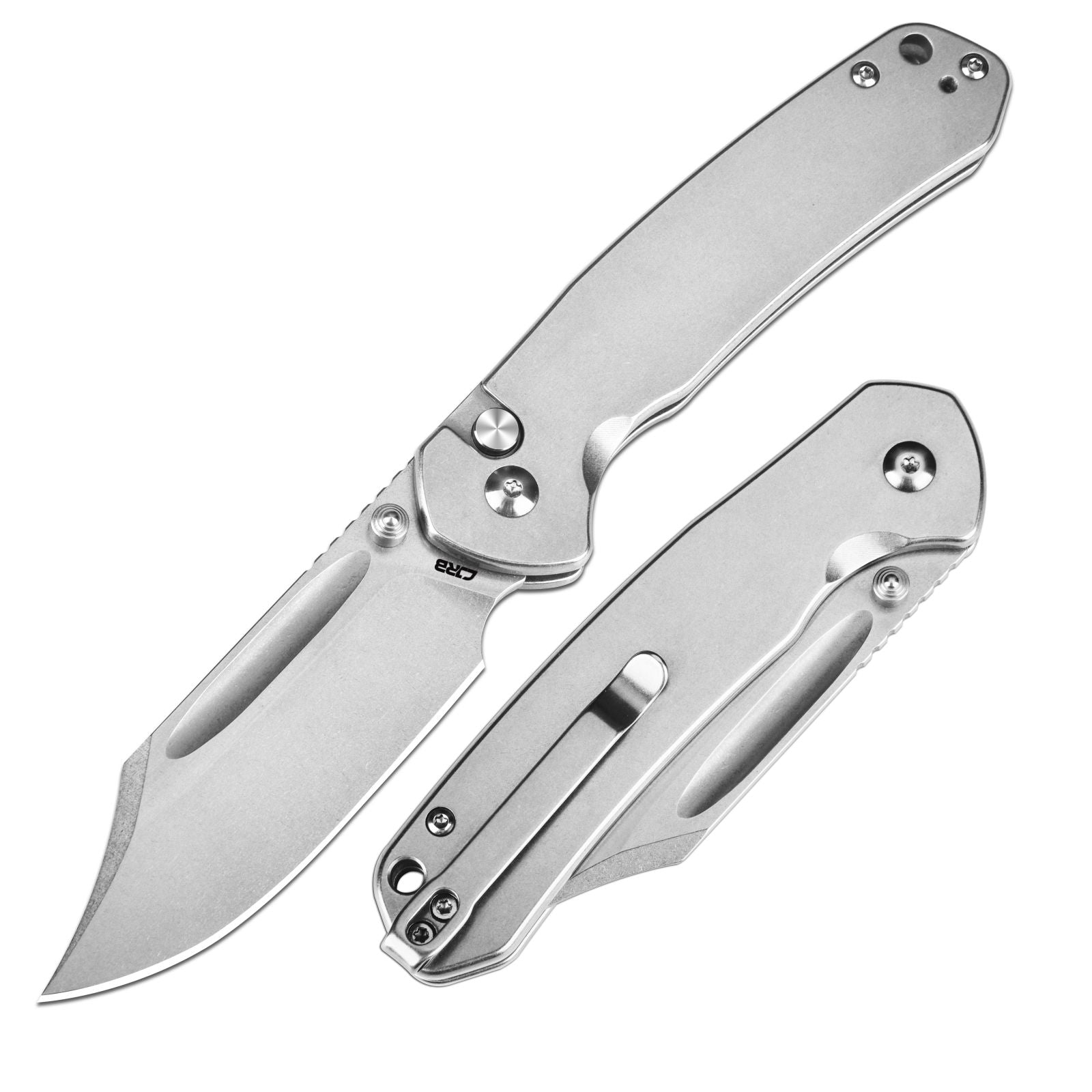 CJRB Bowie Pyrite J1942-ST knife detail