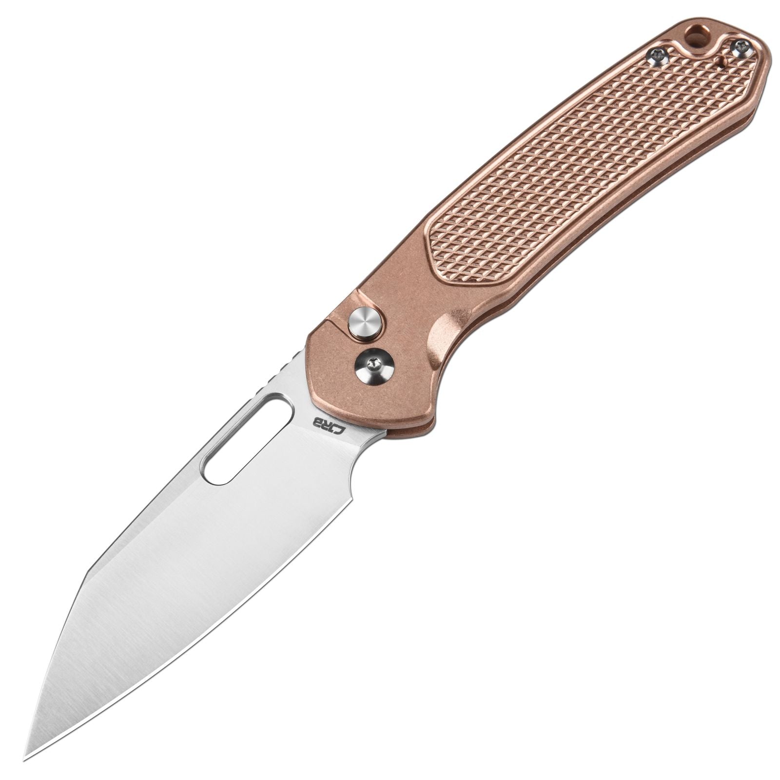 CJRB Pyrite Alt Wharncliffe J1925A folding knife with CPM-20CV sand polish blade