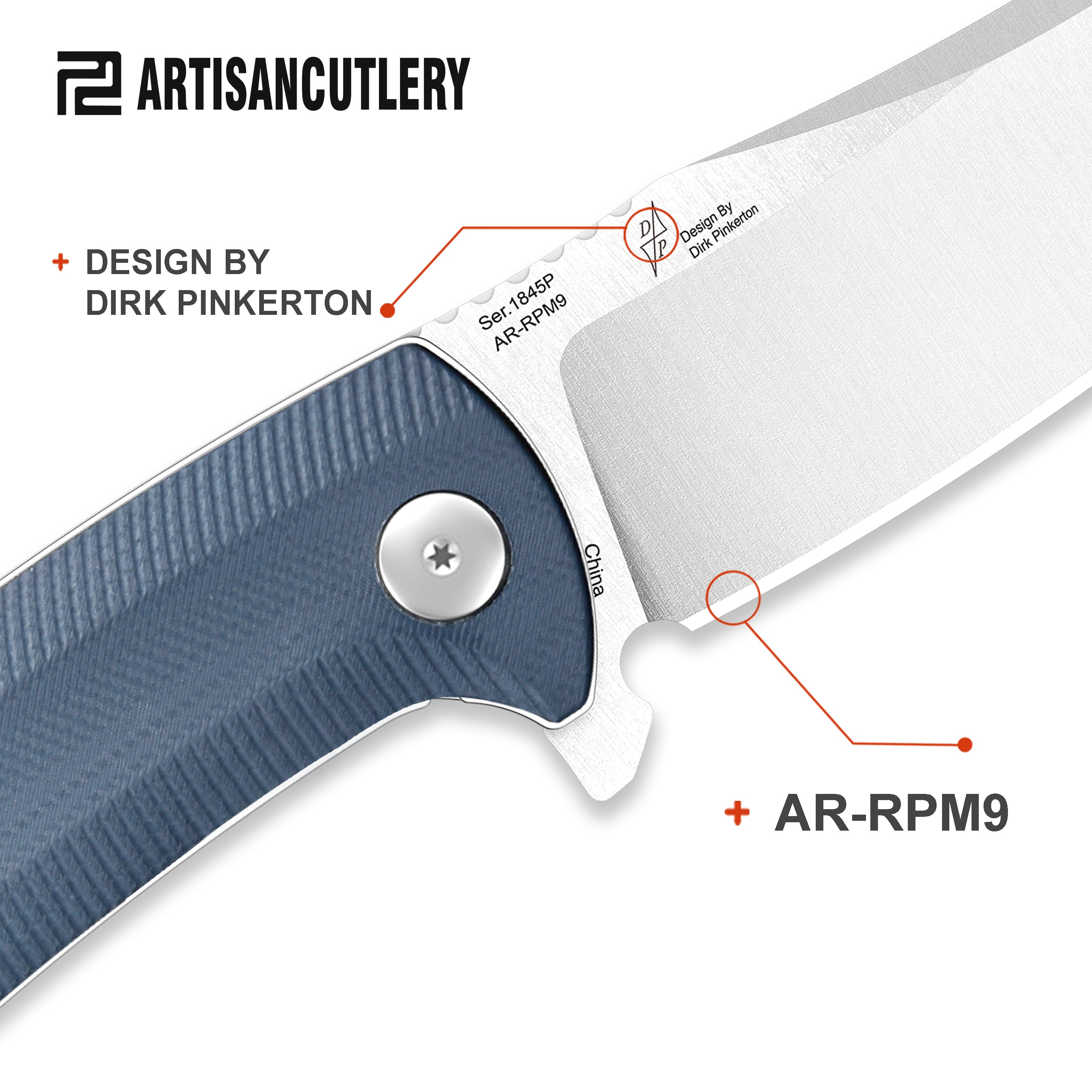 Artisan Cutlery Arroyo 1845P handle close-up