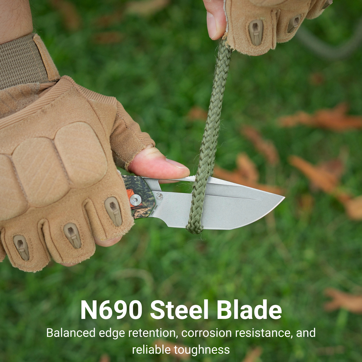 Artisan Cutlery Mousebird Thumb Hole Top Liner Lock EDC Knife 7075-T6 Aluminum Handle Titanium Clip(3'' N690 Stone Wash Blade ) 1889G-SAL (Exclusive)