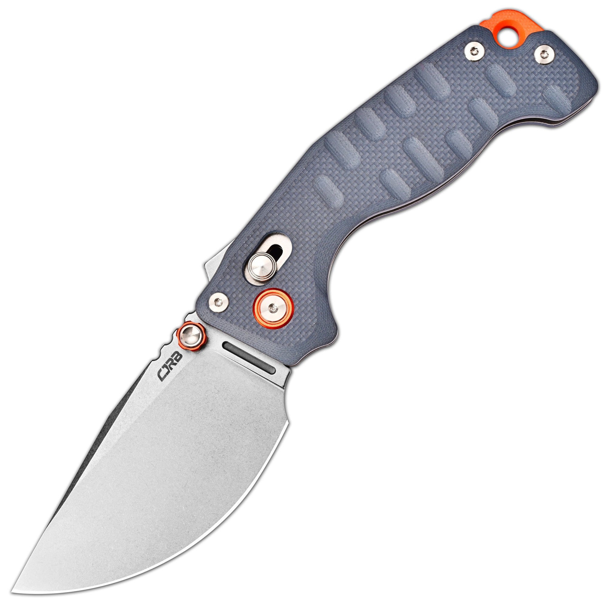 CJRB Doubletap J1970-BU folding knife with 3.86-inch D2 stone wash blade