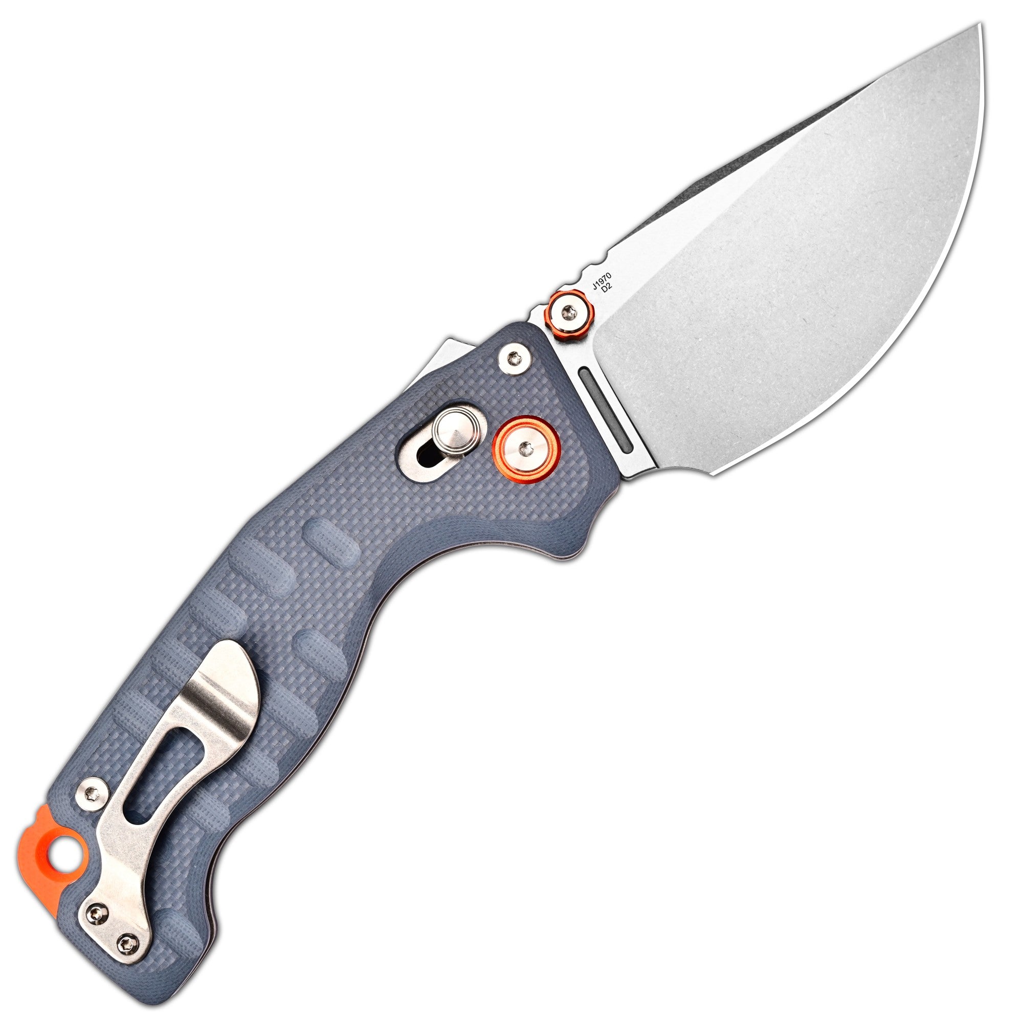 CJRB Doubletap Thumb Stud & Recoil Lock V2 Tatical Knife Blue G10 Handle(3.86'' D2 Stone Wash Blade) J1970-BU