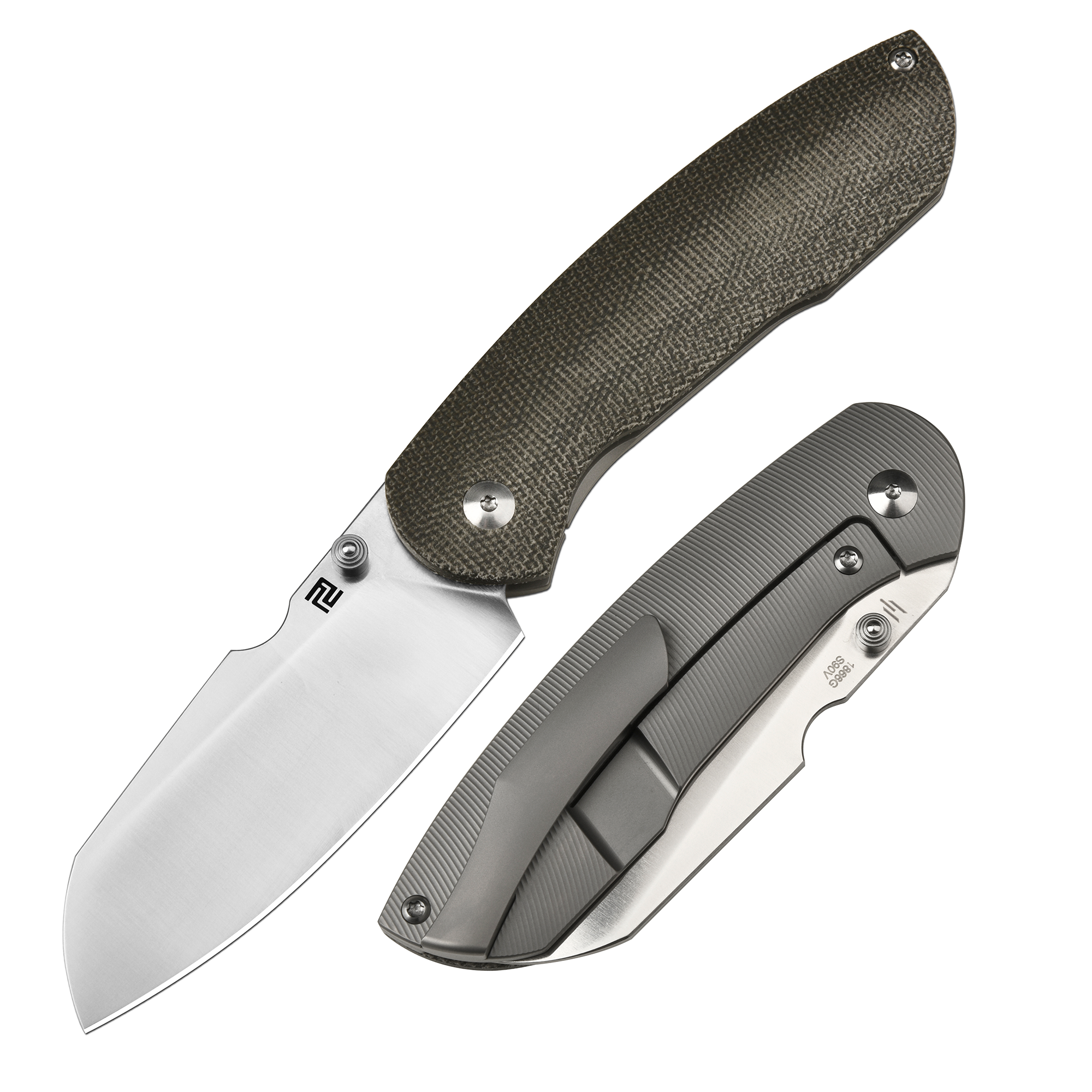 Artisan Cutlery Prime ATZ-1866G handle close-up