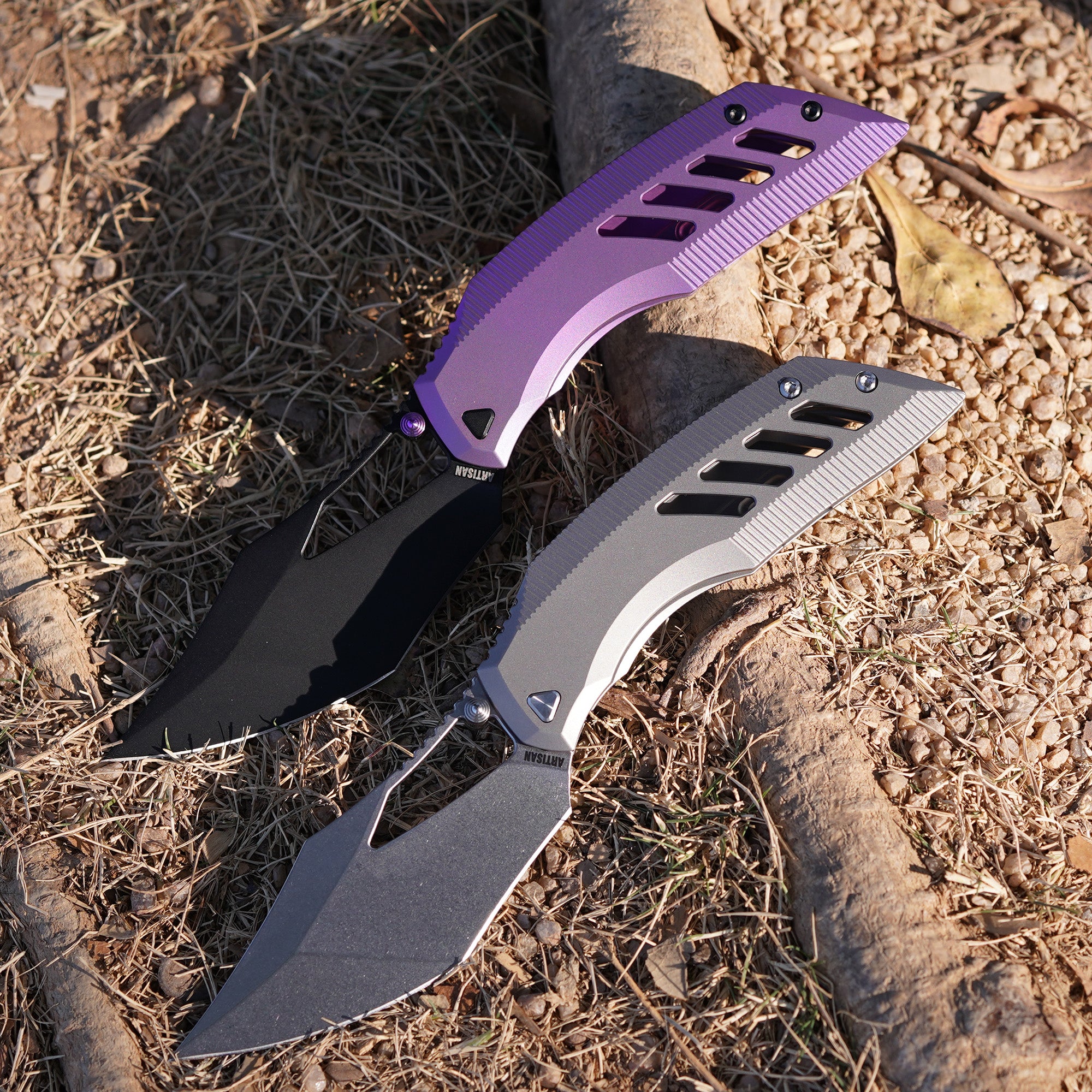 Artisan Cutlery Dark Wing 1887G-BPU knife detail