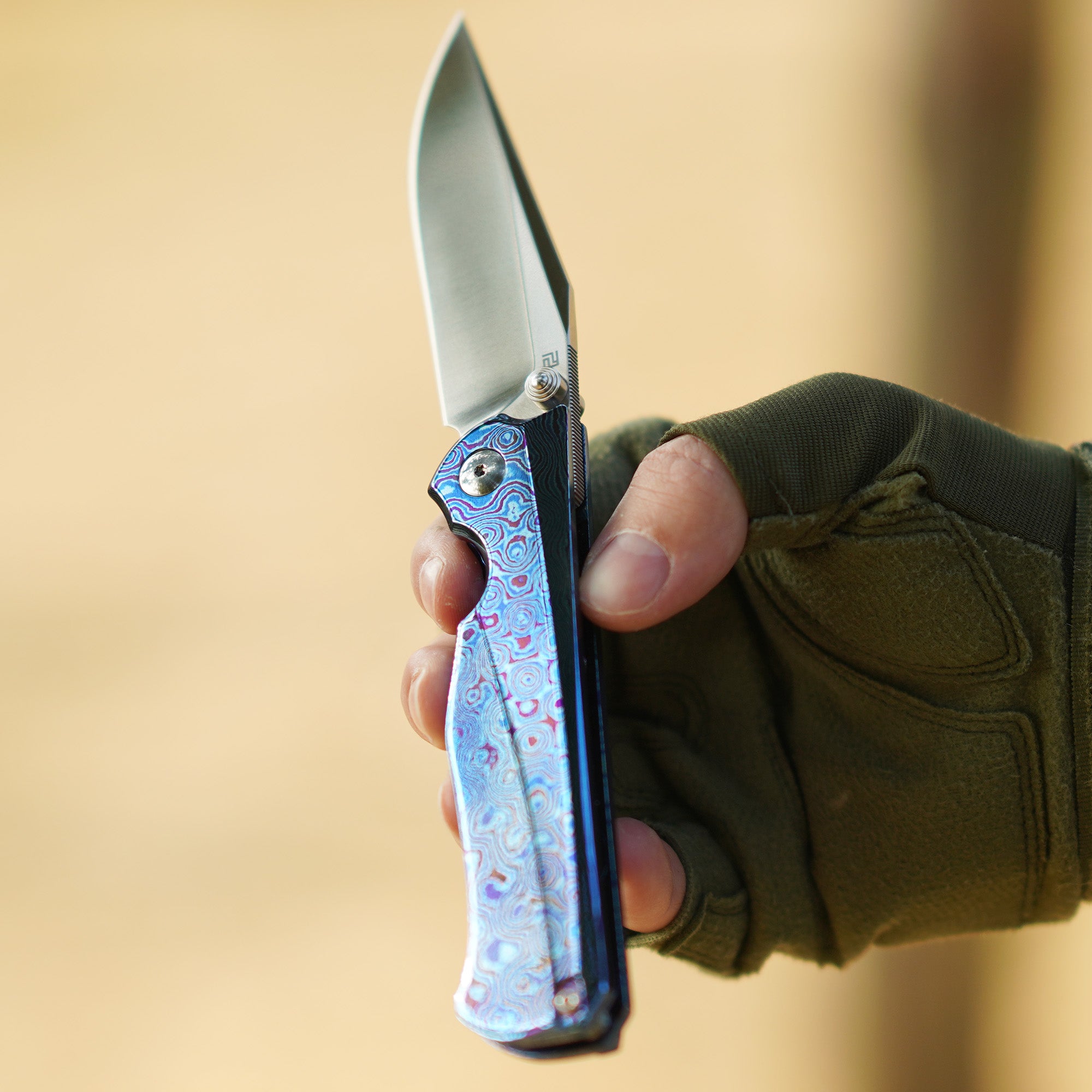 Artisan Cutlery Crusoe ATZ-1869G blade detail