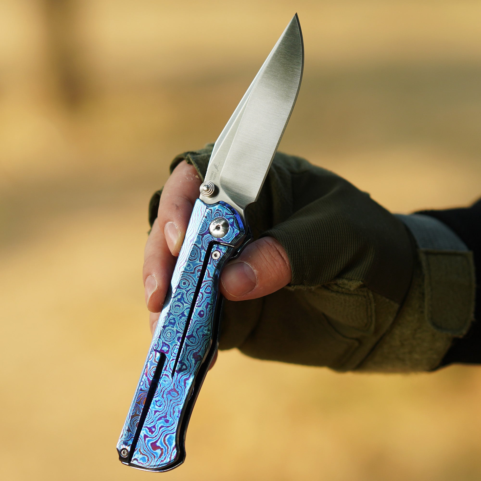 Artisan Cutlery Crusoe ATZ-1869G handle detail