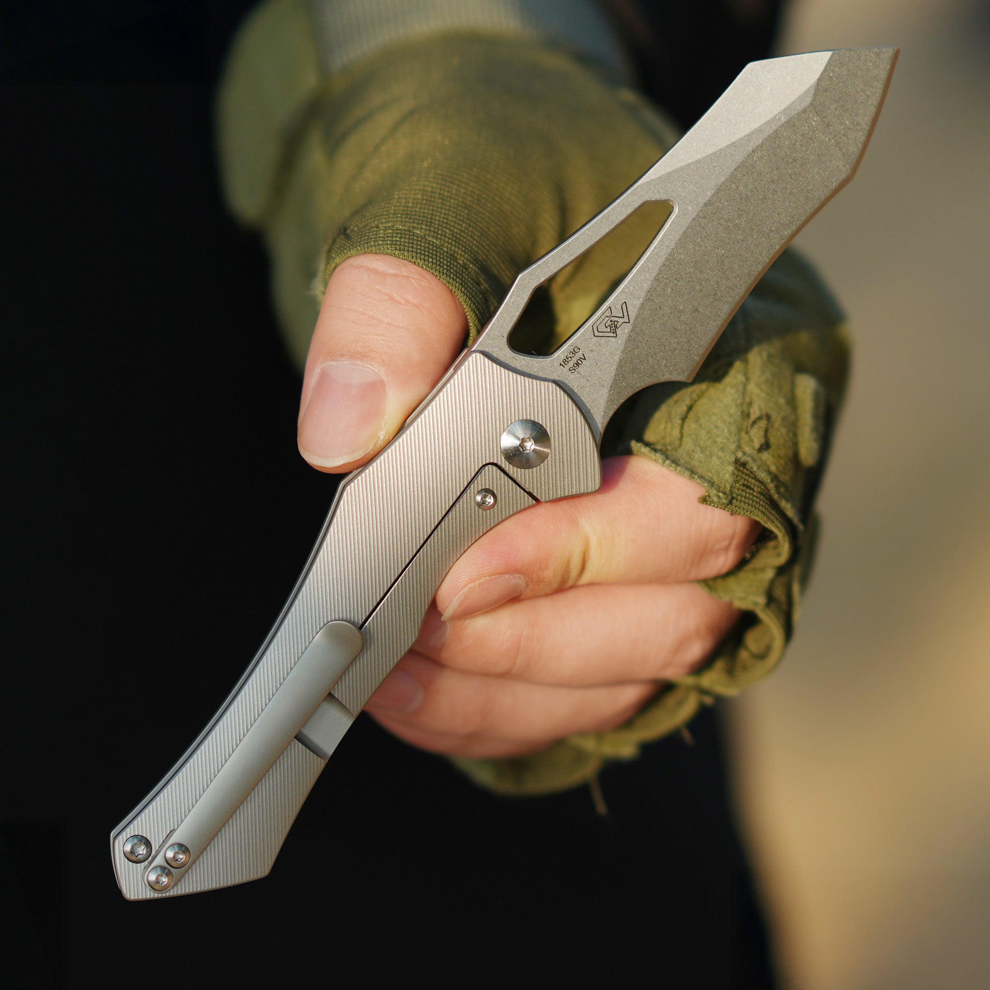 Artisan Cutlery Baskin 1853G blade detail