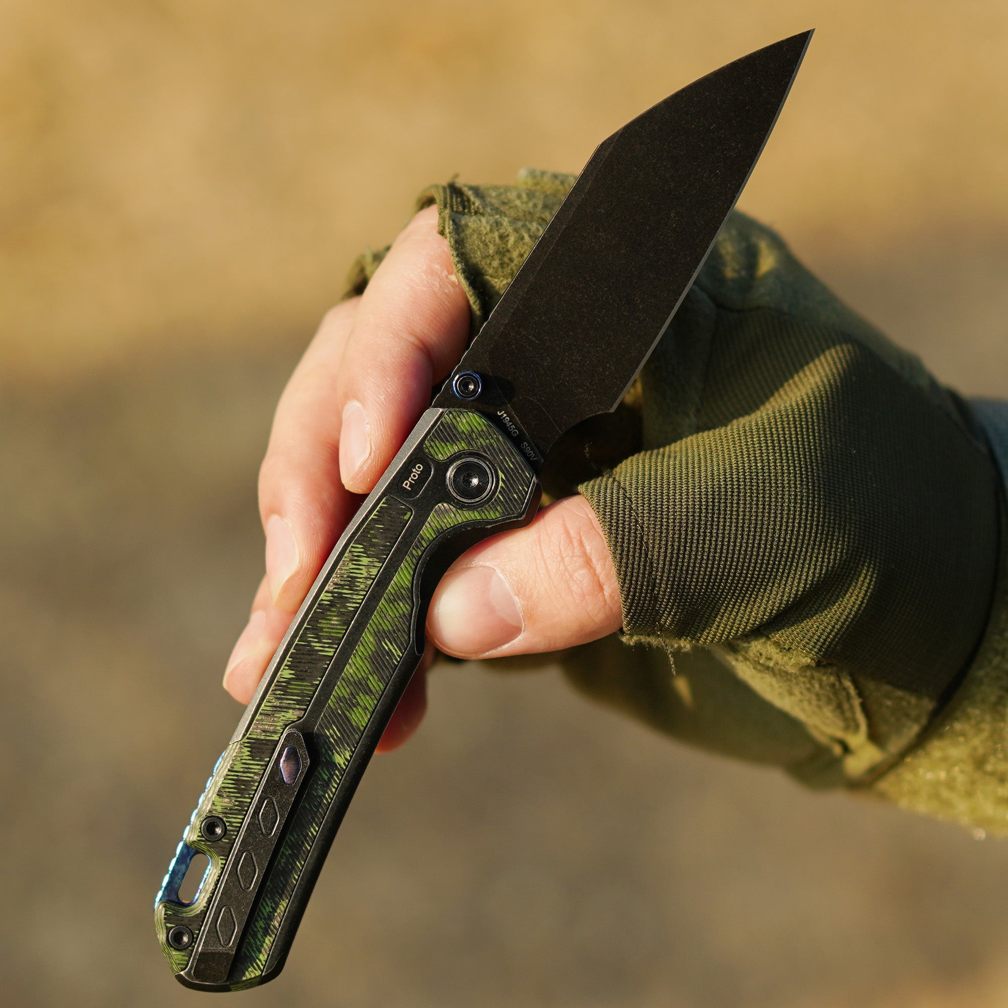 CJRB Interstellar Pyrite-Light J1945G handle detail