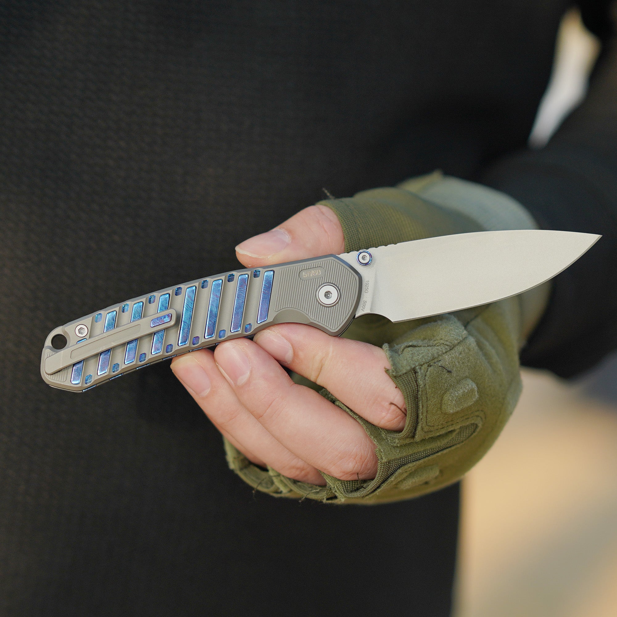CJRB Galactic Pyrite J1925G knife detail