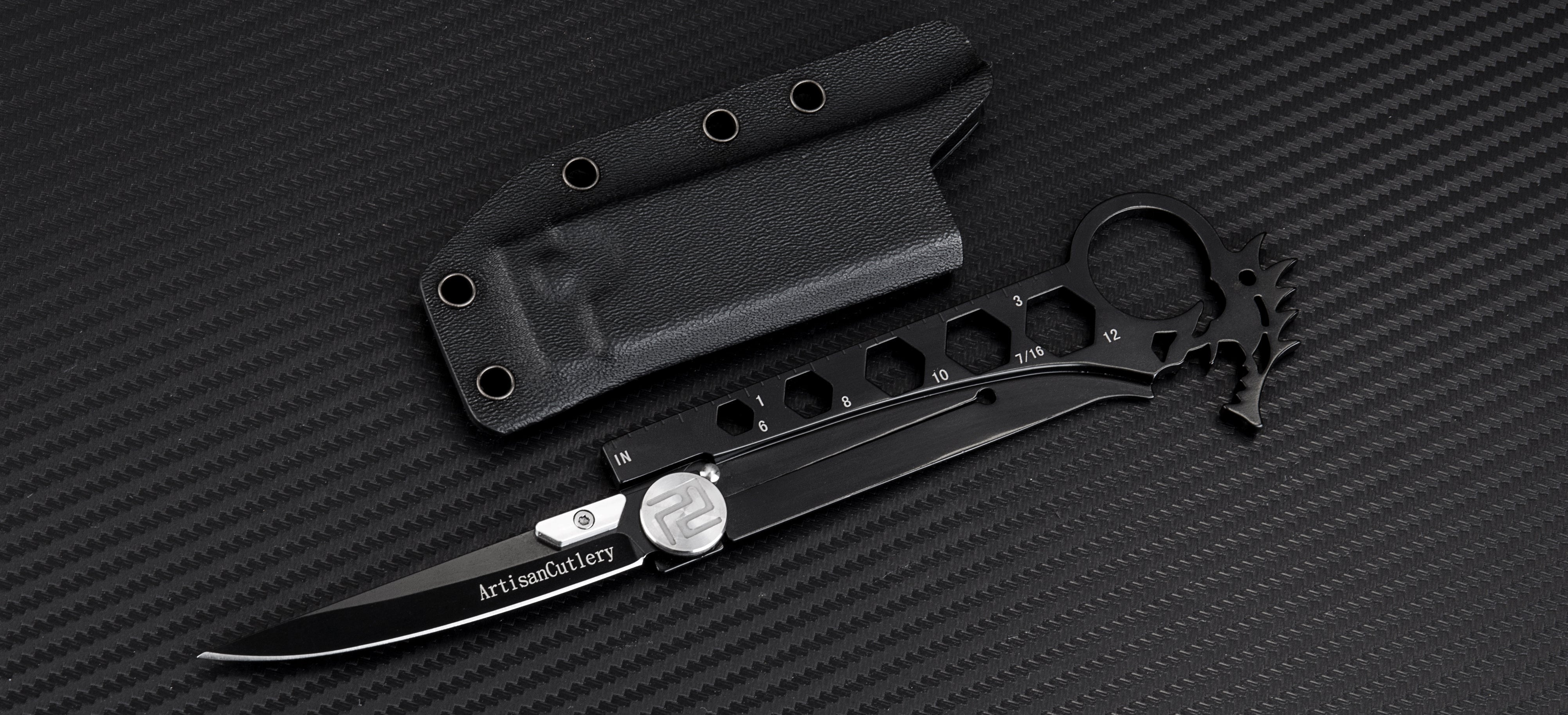 Artisan Cutlery Dragon ATG 1606 folding knife with steel handle
