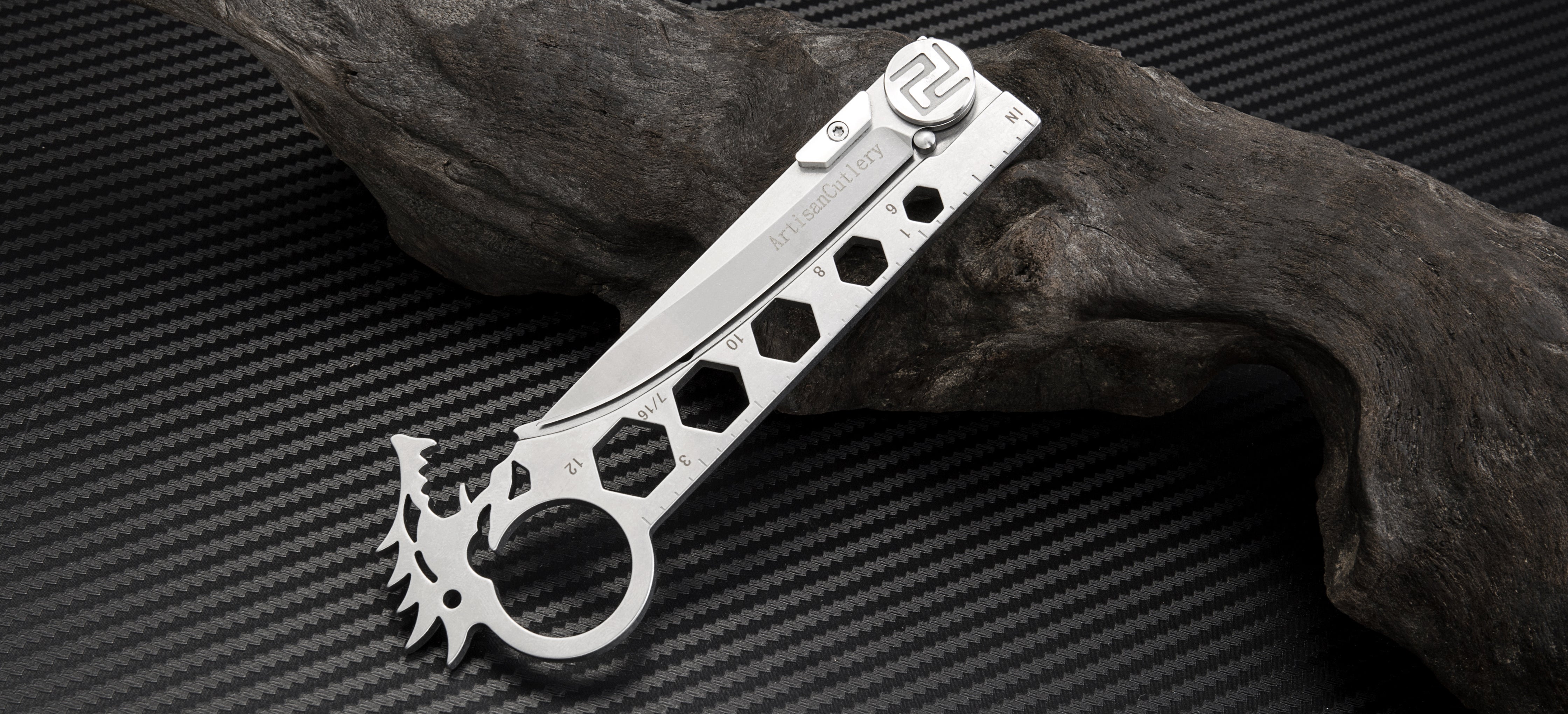 Artisan Cutlery Dragon ATG 1606 blade detail