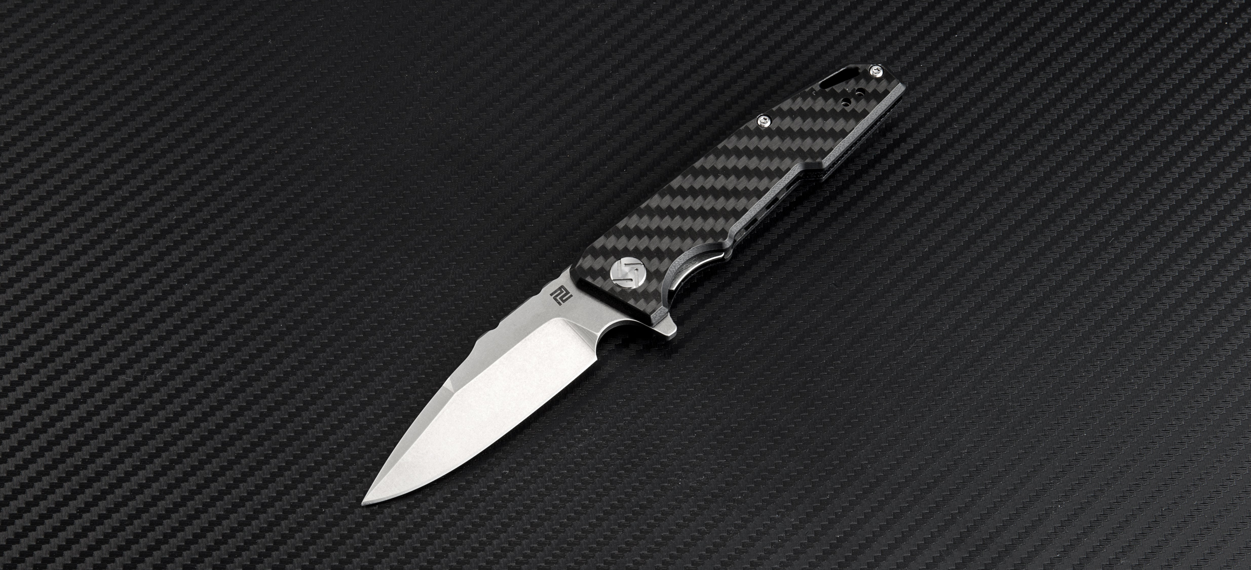 Artisan Cutlery Predator 1706PS folding knife with carbon fiber handle
