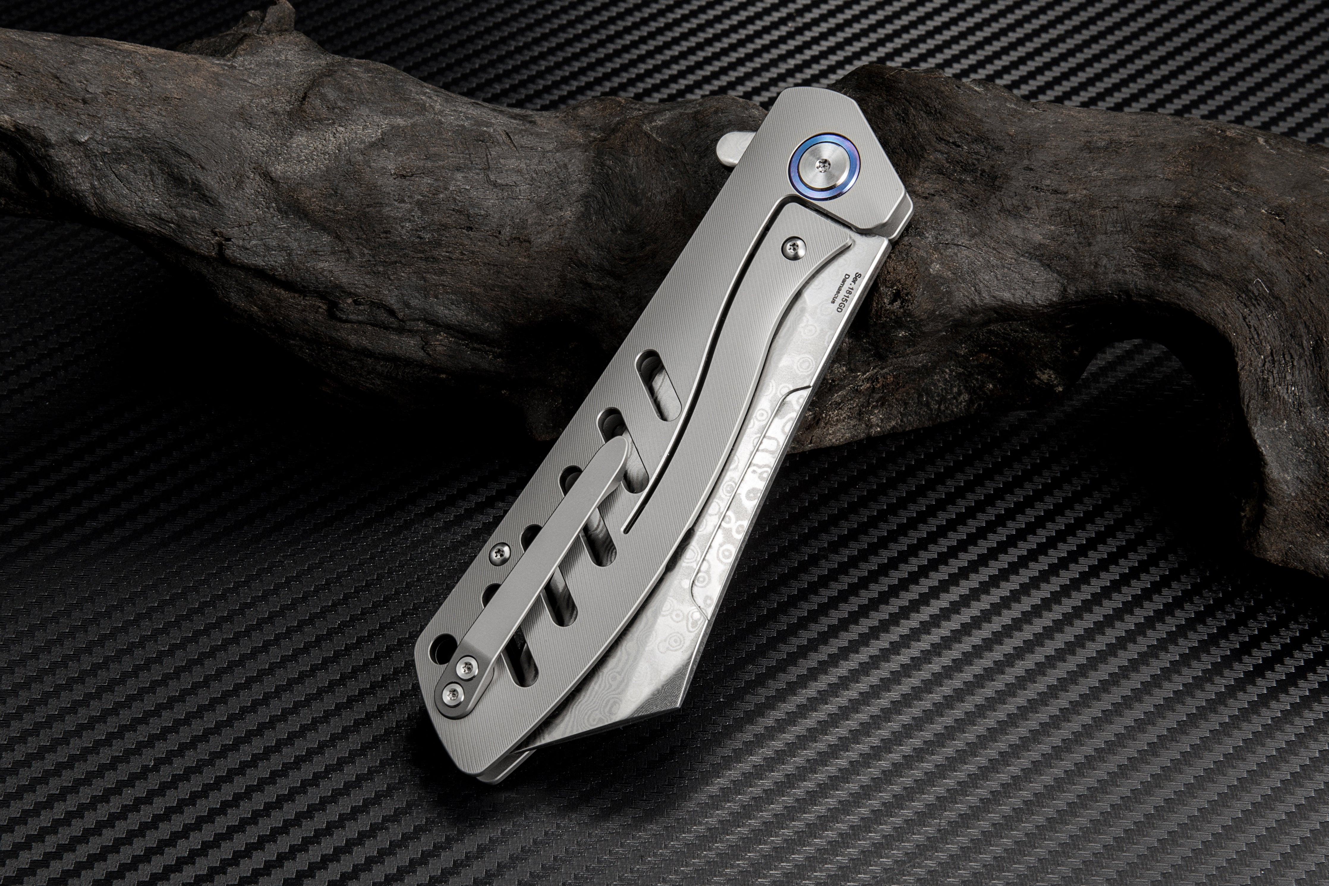 Artisan Cutlery Tomahawk 1815GD folding knife with titanium handle