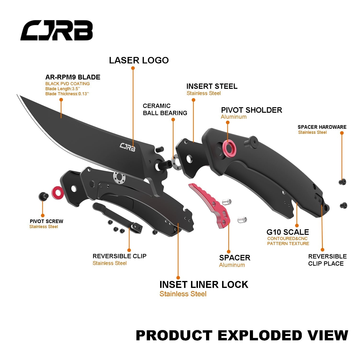 CJRB Gobi J1906-BBKC folding knife product image