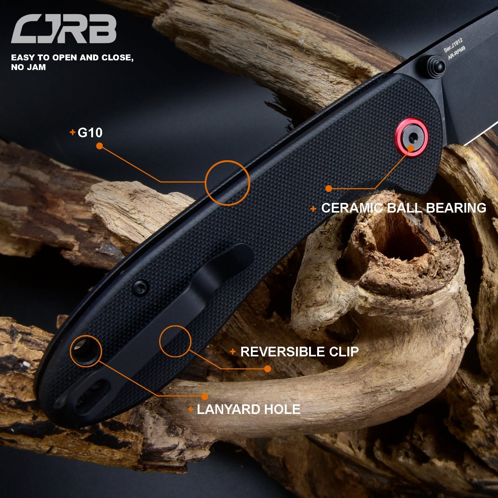 CJRB Feldspar J1912-BBKF handle detail