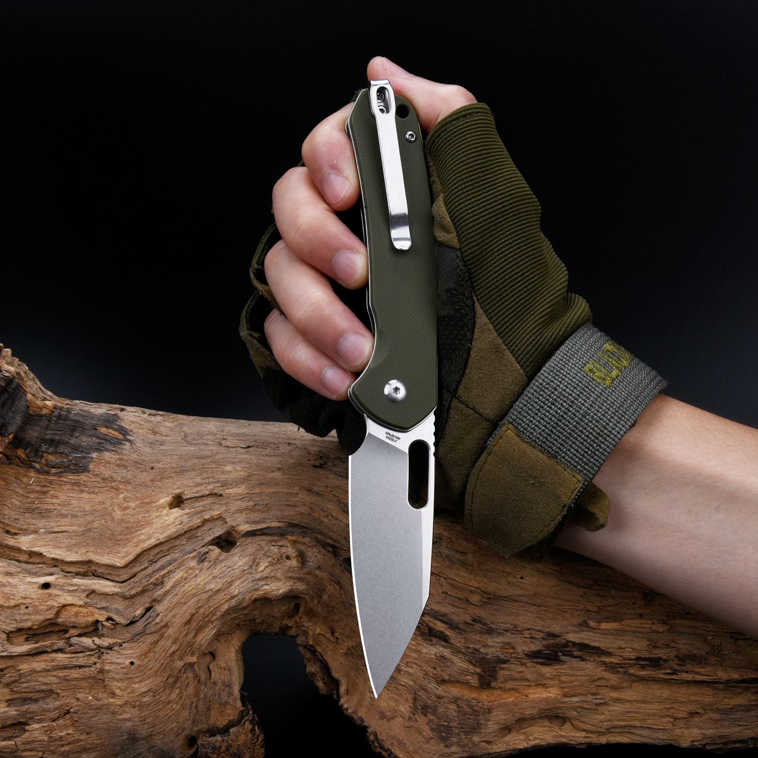 CJRB Pyrite Alt Wharncliffe J1925A-GN folding knife with G10 handle