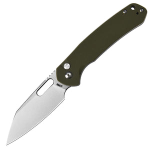 CJRB Pyrite Alt Wharncliffe J1925A-GN folding knife with AR-RPM9 stone wash blade