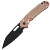 CJRB Pyrite Alt Wharncliffe J1925A folding knife with CPM-20CV black PVD blade