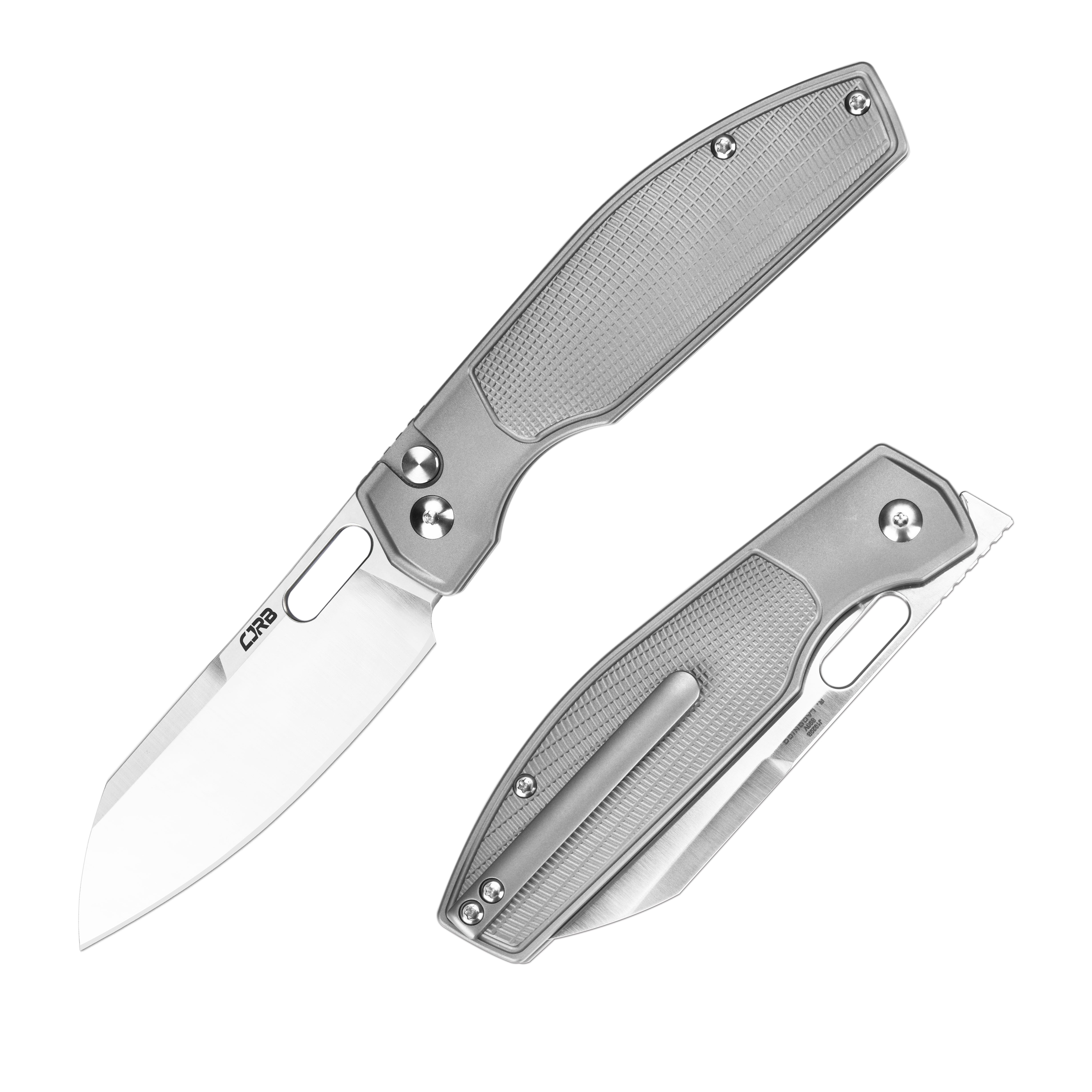 CJRB Ekko J1929 folding knife with titanium handle