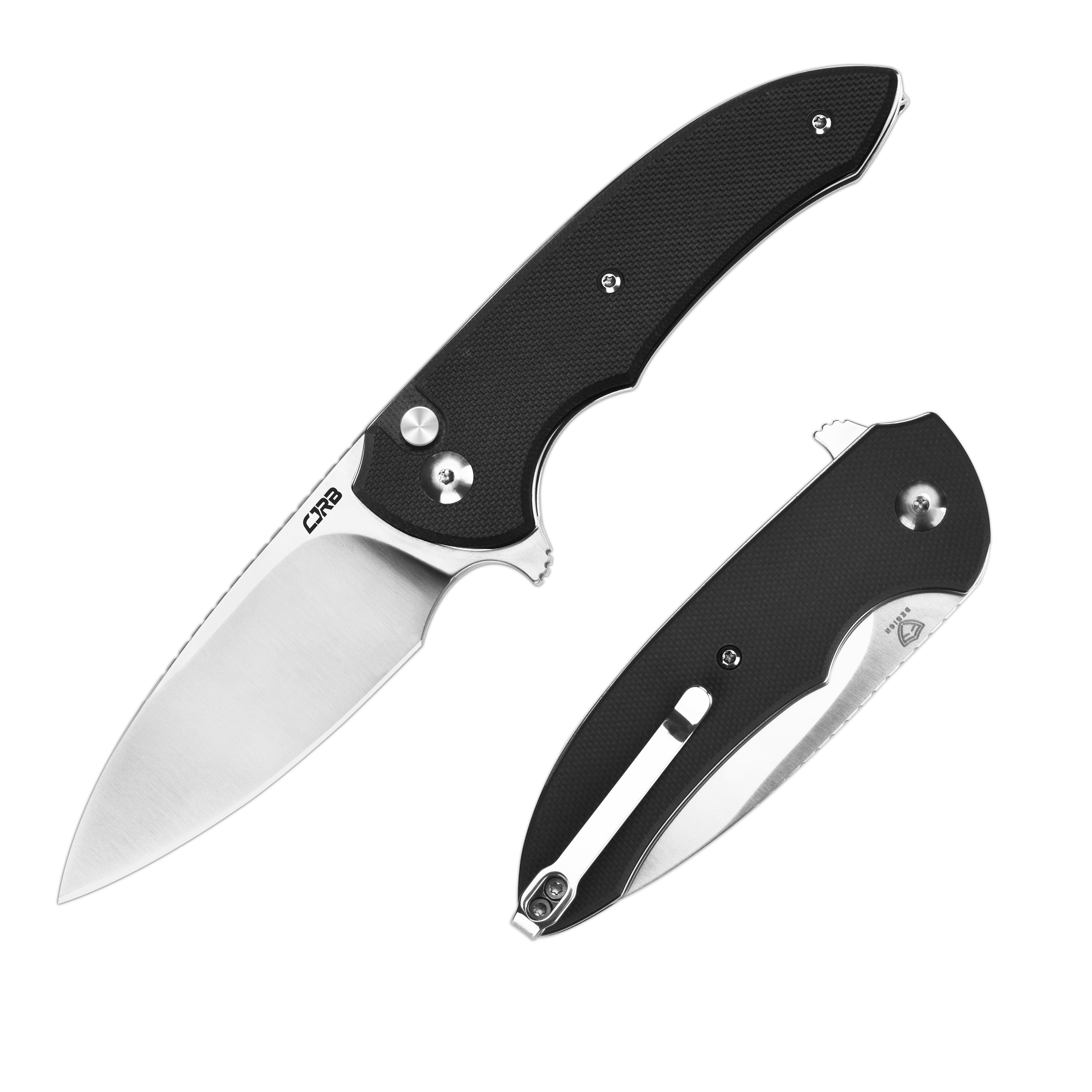 CJRB Space Cowboy J1930-BK folding knife with black G10 handle