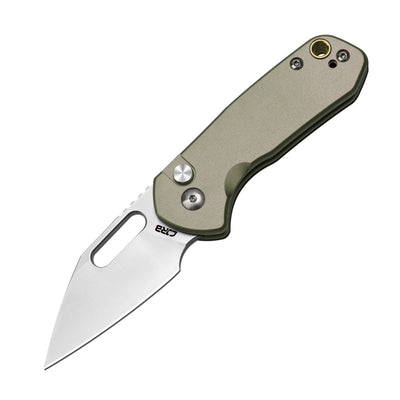 CJRB Mini Pyrite J1933-GN folding knife with AR-RPM9 sand polish blade