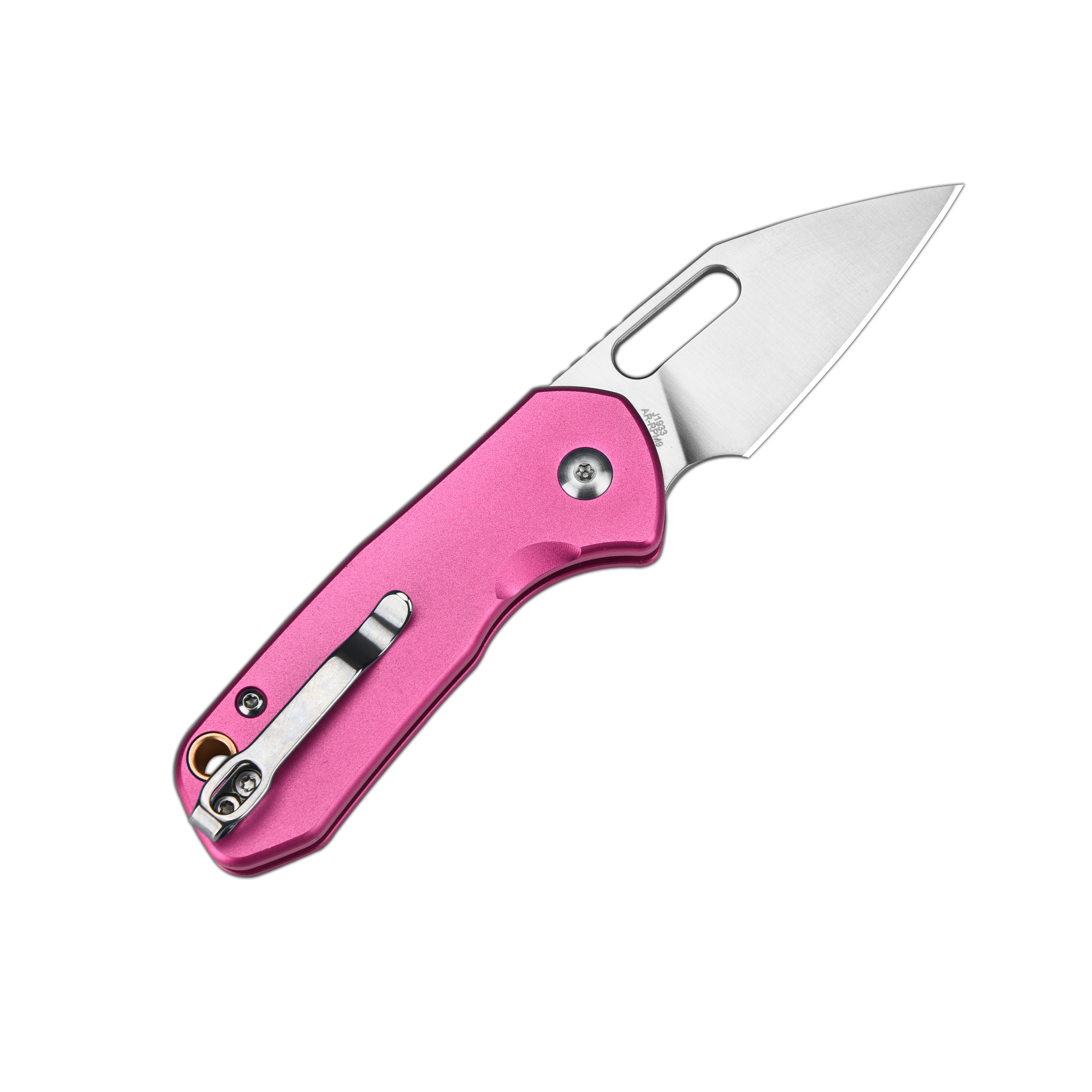 CJRB Mini Pyrite J1933-PK folding knife side view