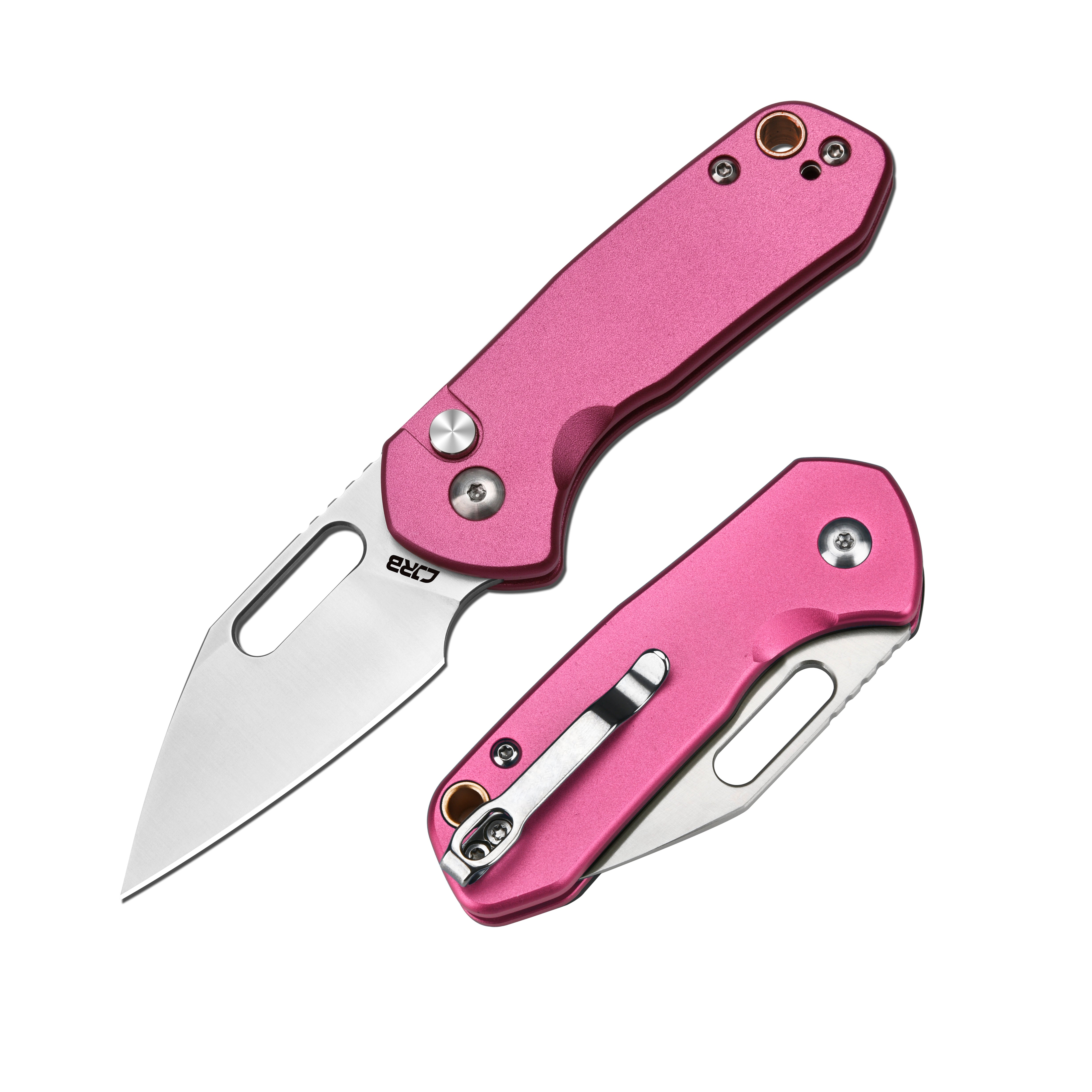CJRB Mini Pyrite J1933-PK folding knife with steel handle