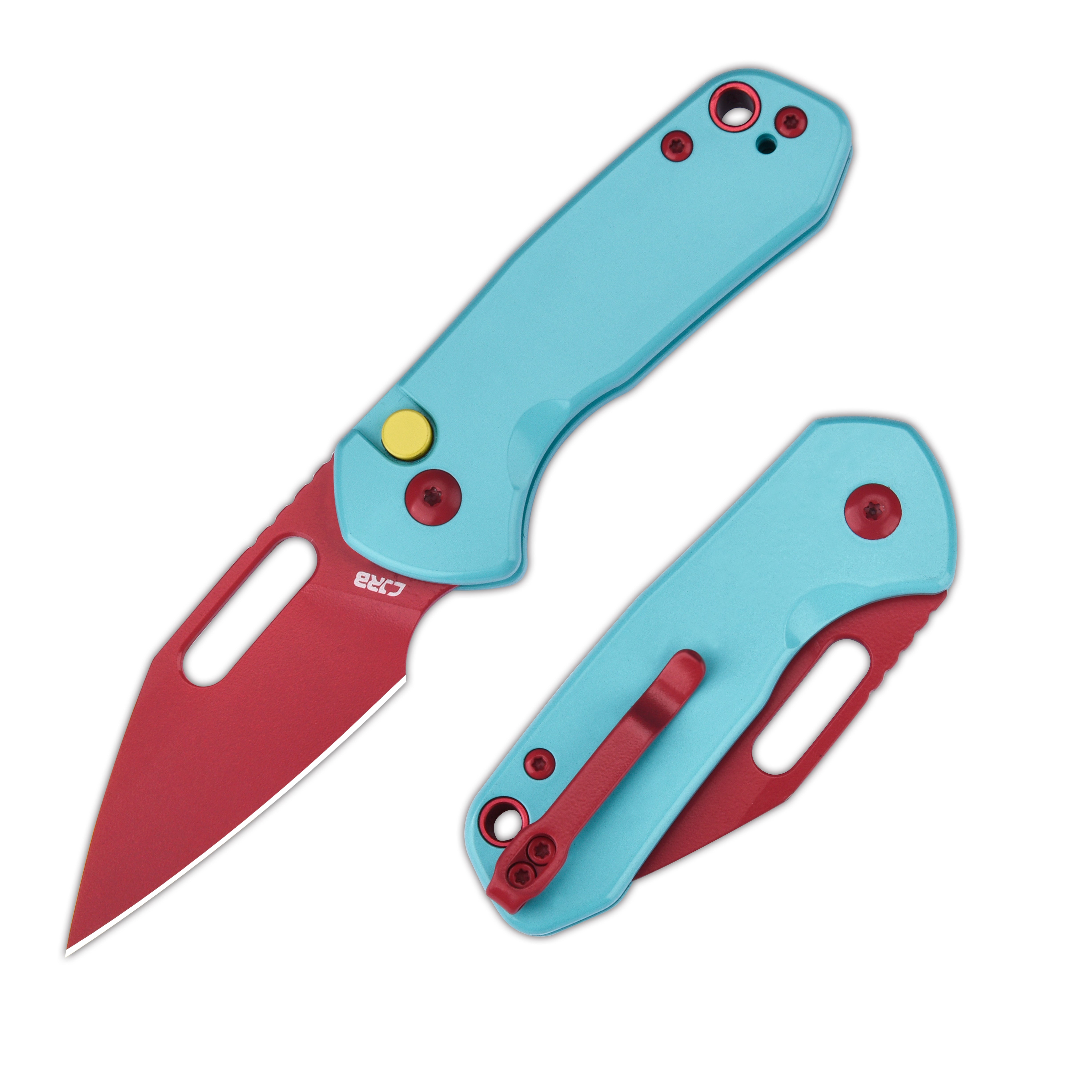 CJRB Mini Pyrite J1933 folding knife side view