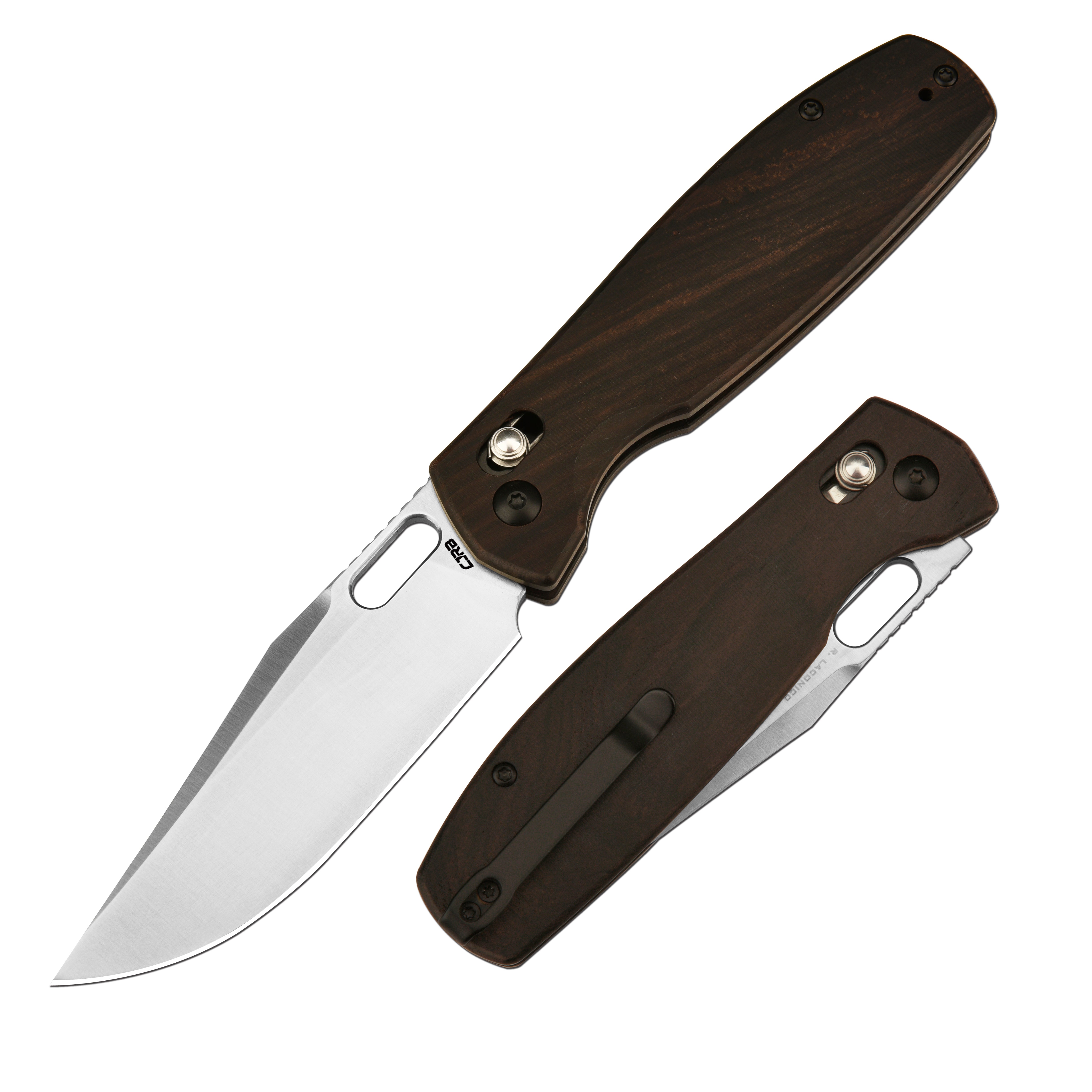 CJRB Prado J1936-EB folding knife with ebony wood handle