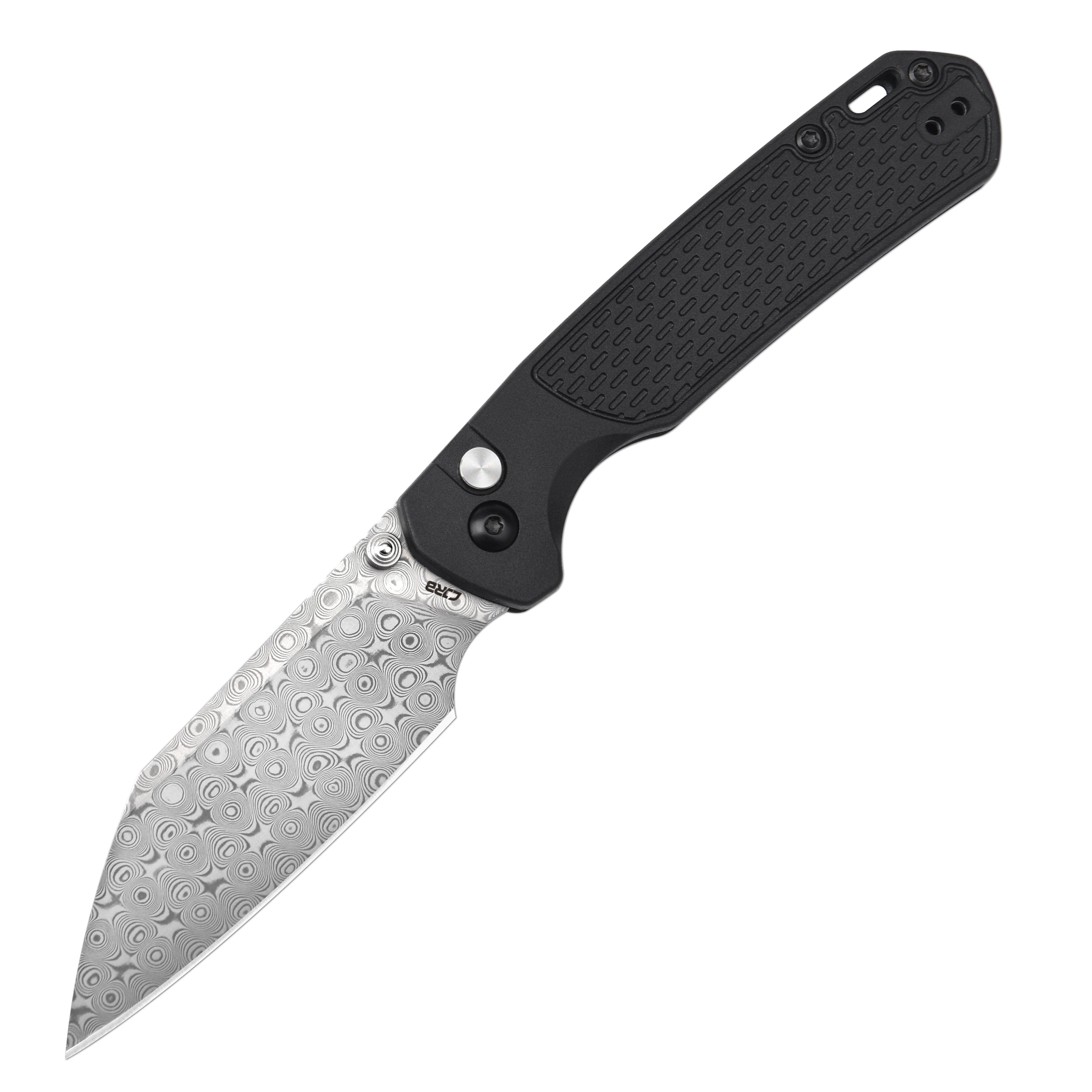 CJRB Pyrite Light J1945 folding knife with Damascus blade