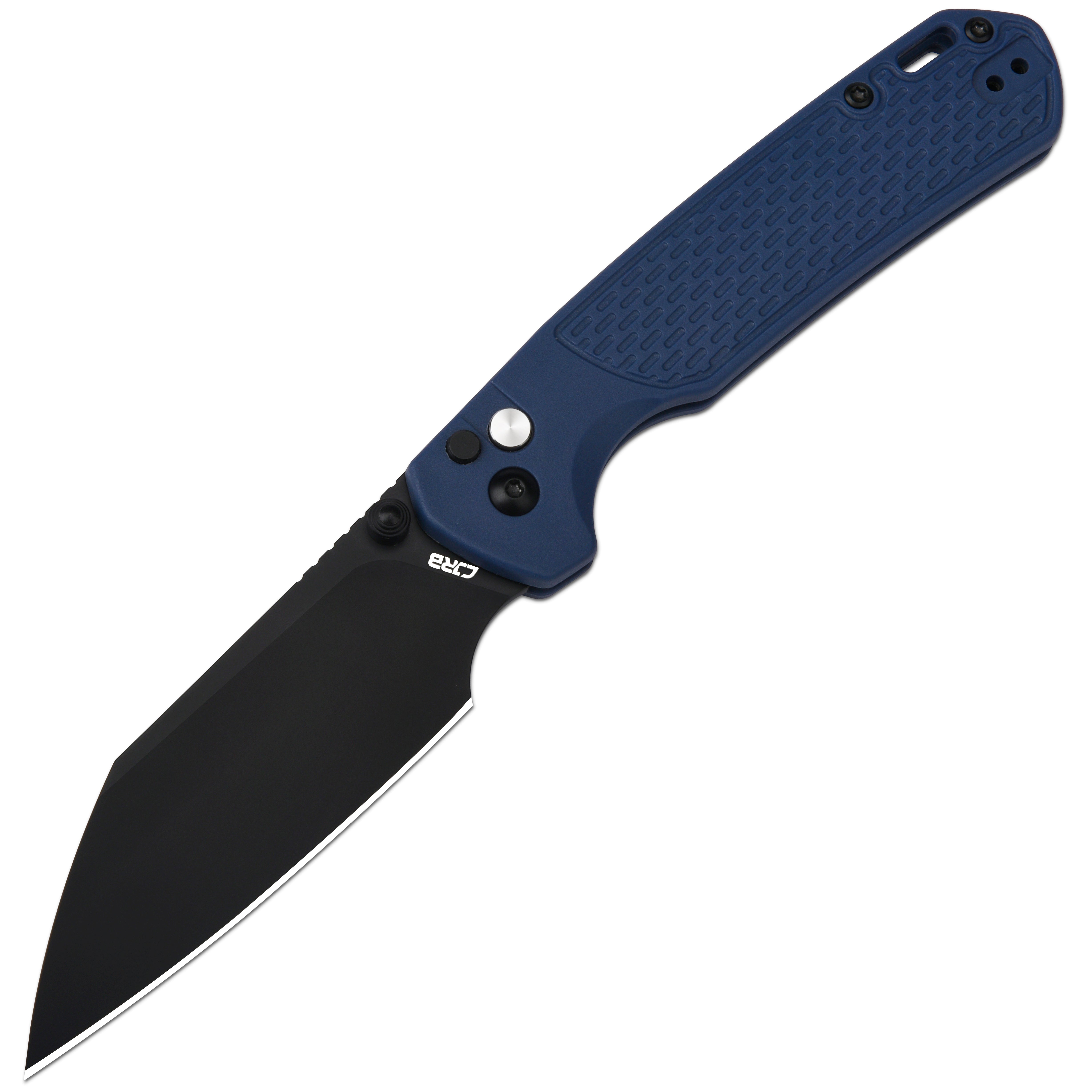 CJRB Large Pyrite Light J1945L-BBU folding knife with AR-RPM9 black PVD blade