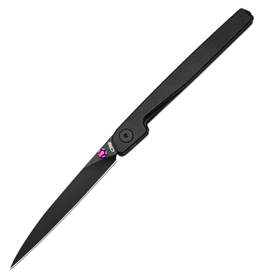 CJRB Lanky J1965G-BBK folding knife with 3.58-inch CPM-S90V black PVD blade