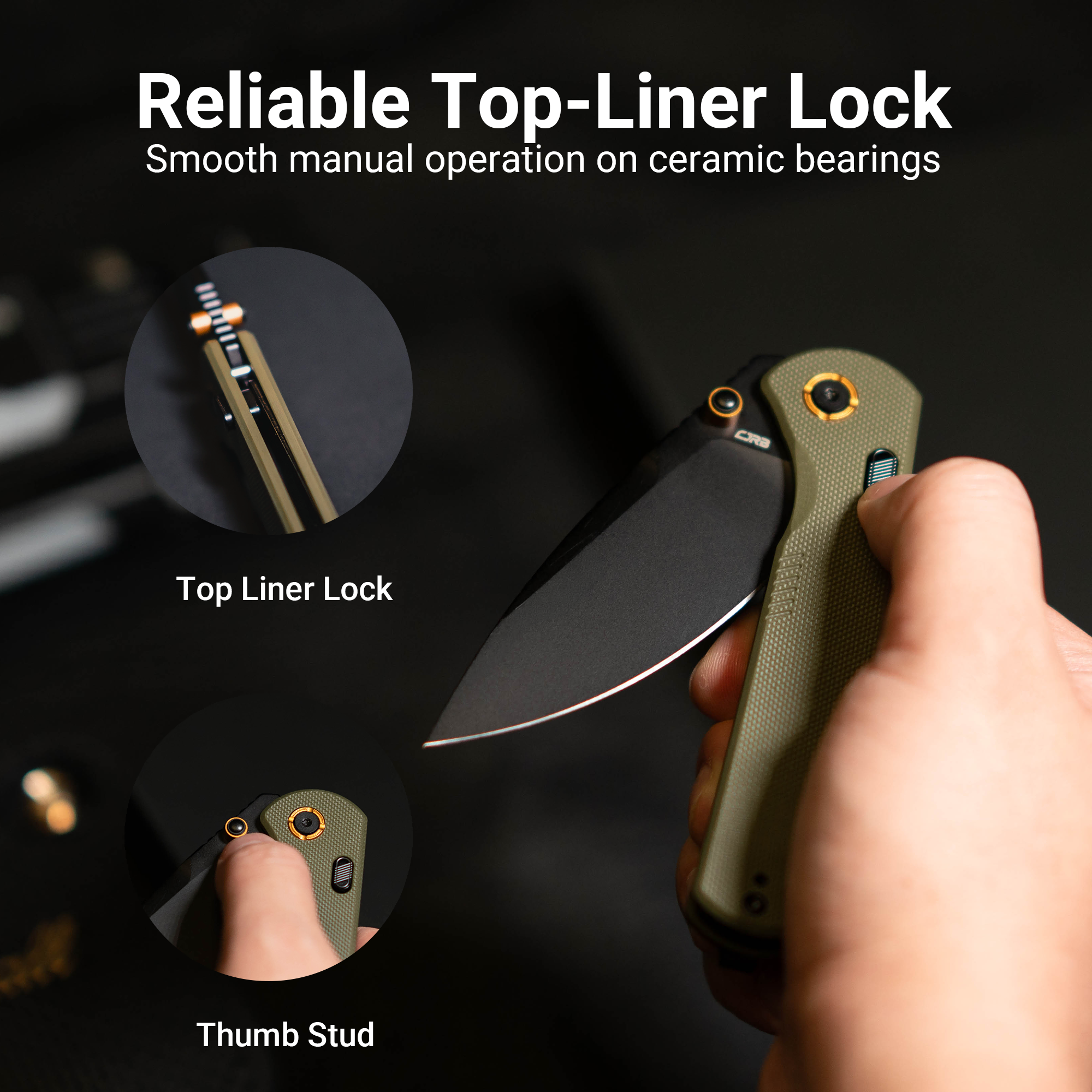 CJRB Latitude J1975-BGN knife detail