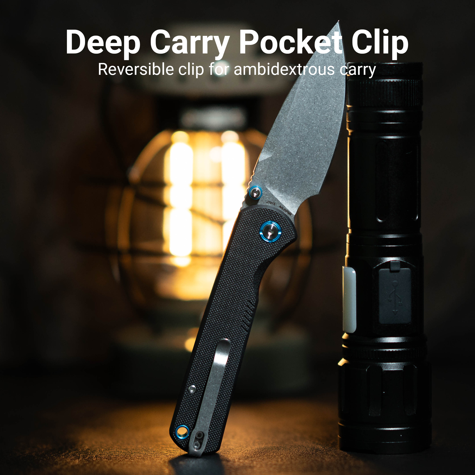 CJRB Latitude J1975-BK knife detail