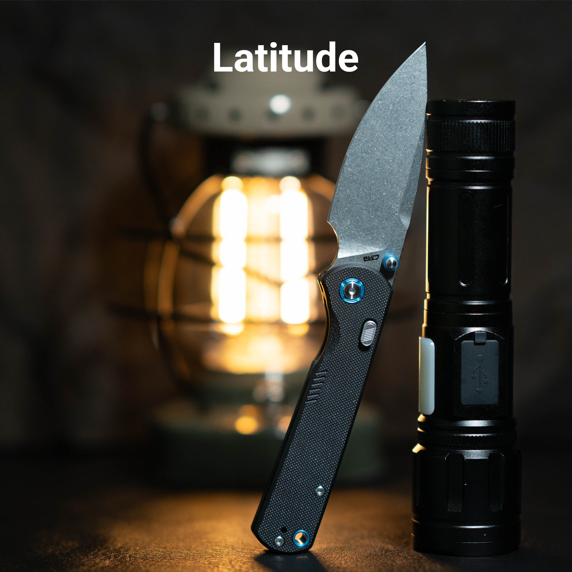 CJRB Latitude J1975-BK folding knife with black G10 handle