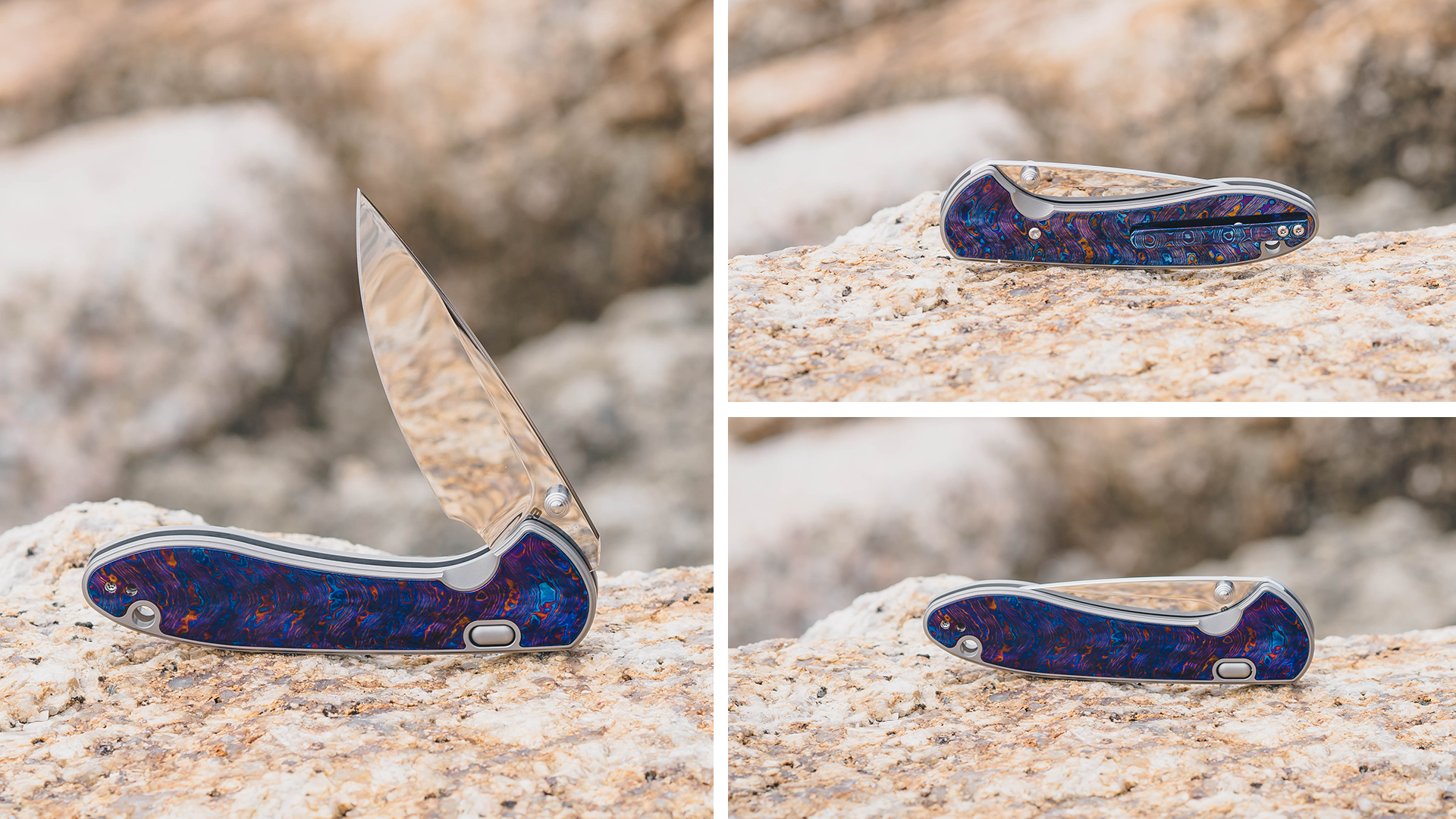 Building the Feldspar: Titanium folding knife side view